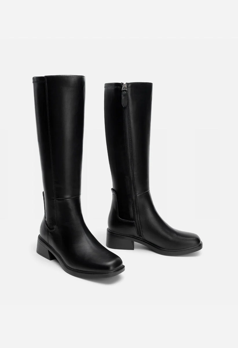 Women's Square Toe Knee High Boots - Image 5