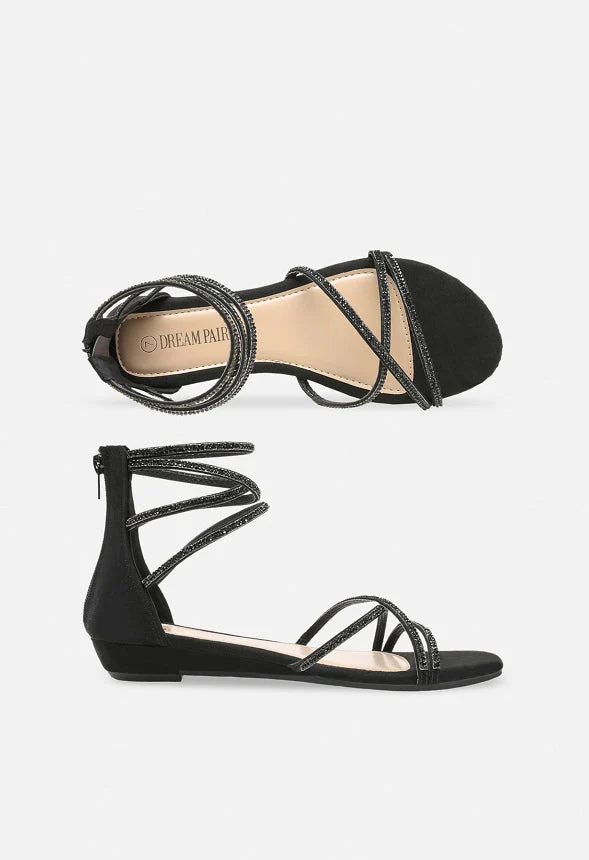 Women's Ankle Strap Classic Low Wedge Sandal - Image 2