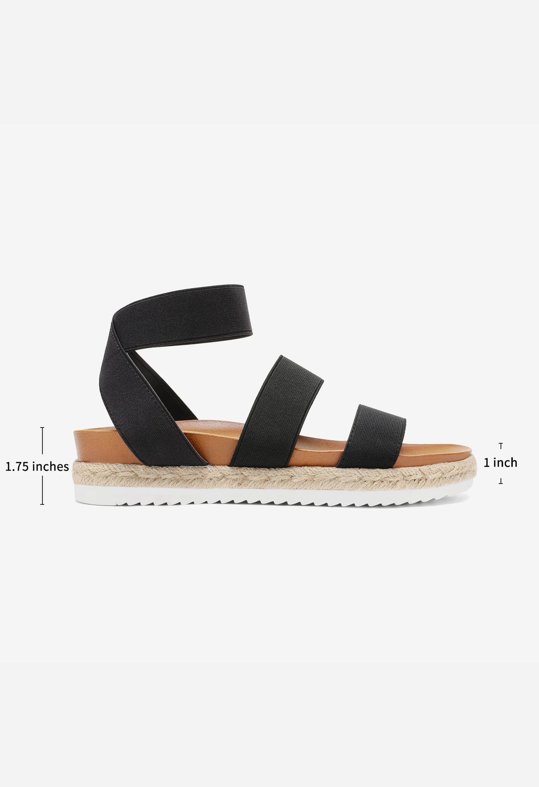Women’s Ankle Strap Espadrille Flatform Platform Wedge Sandals - Image 3