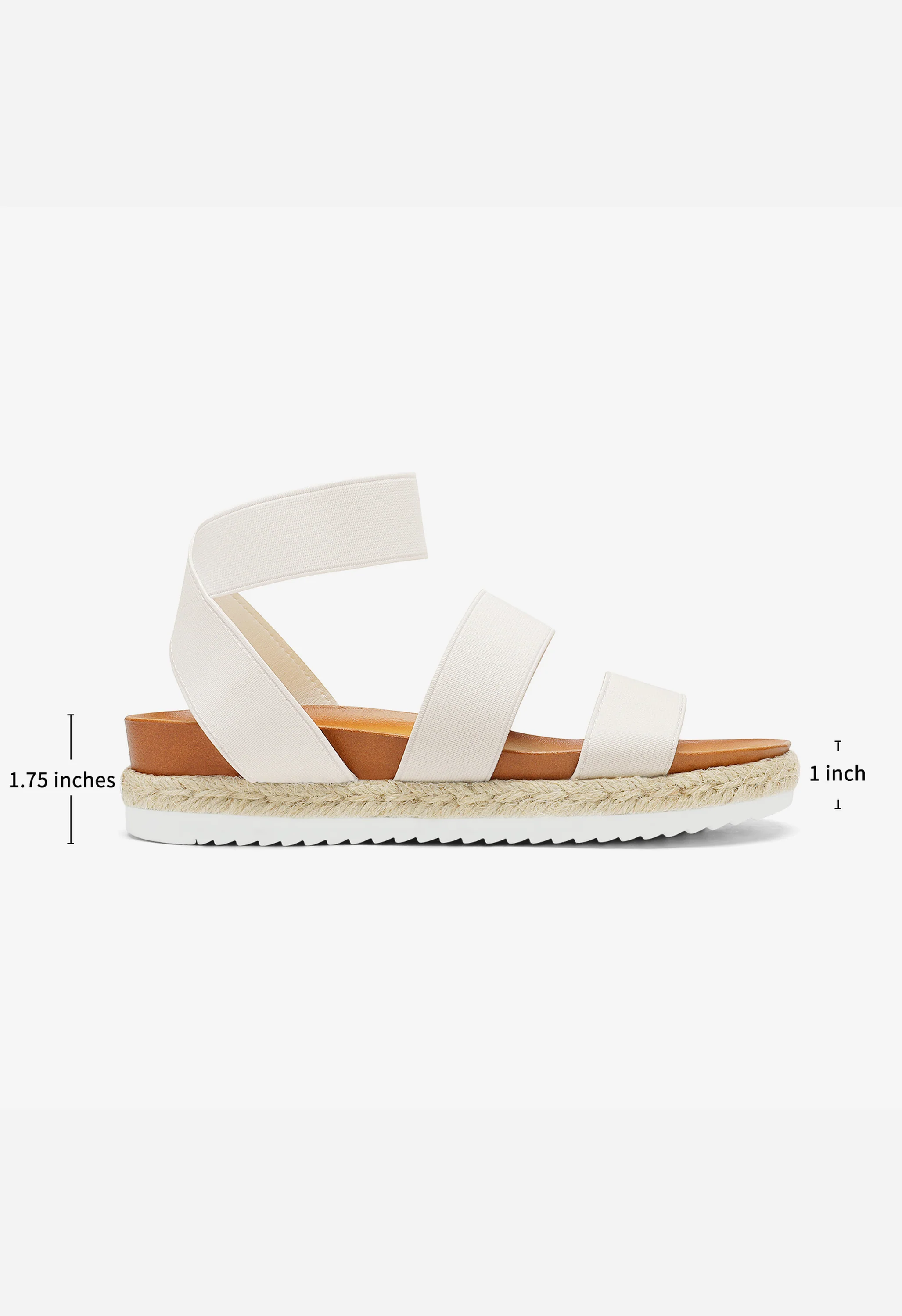 Women’s Ankle Strap Espadrille Flatform Platform Wedge Sandals - Image 3