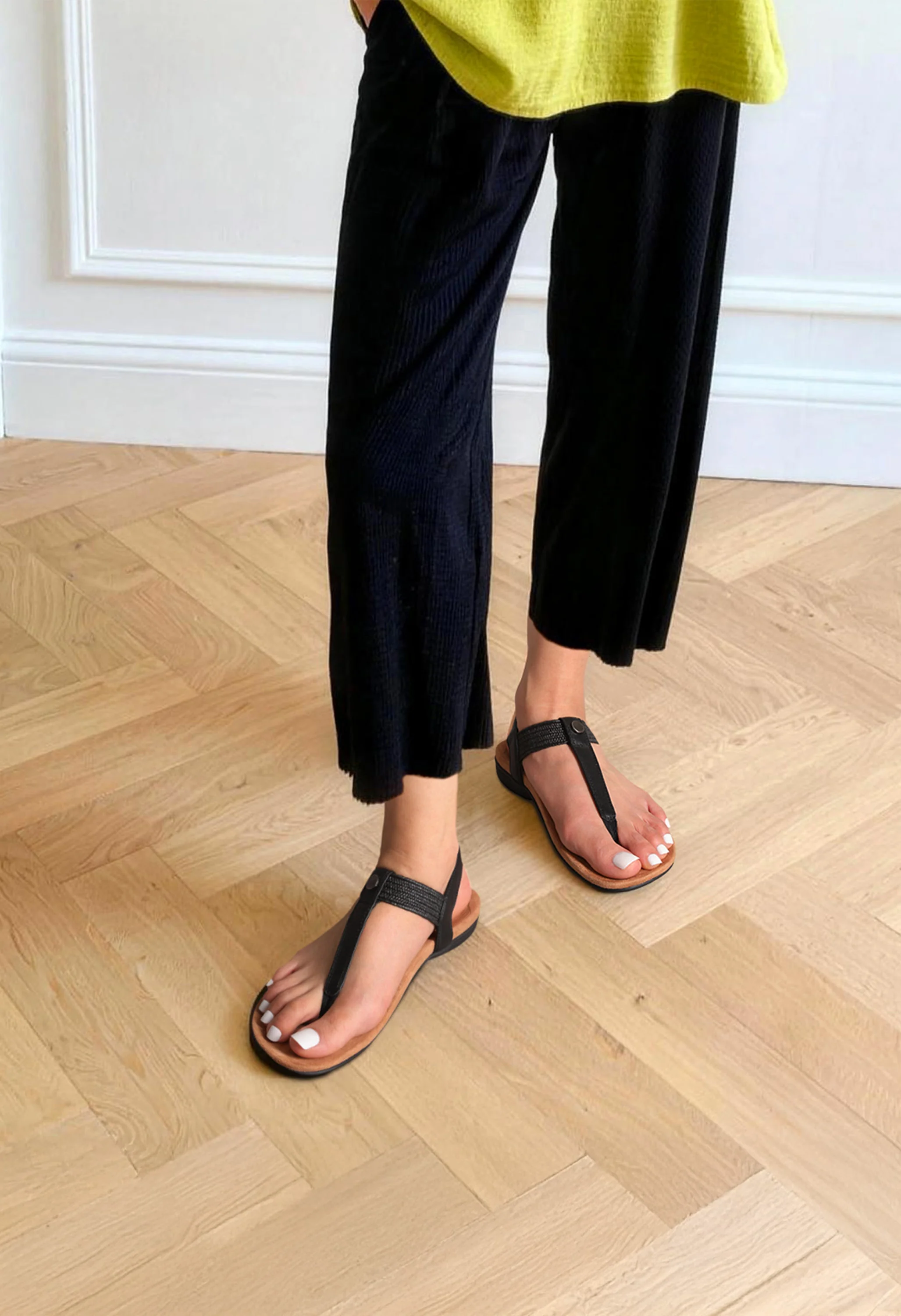 Women's Arch Support T-Strap Sandals - Image 6