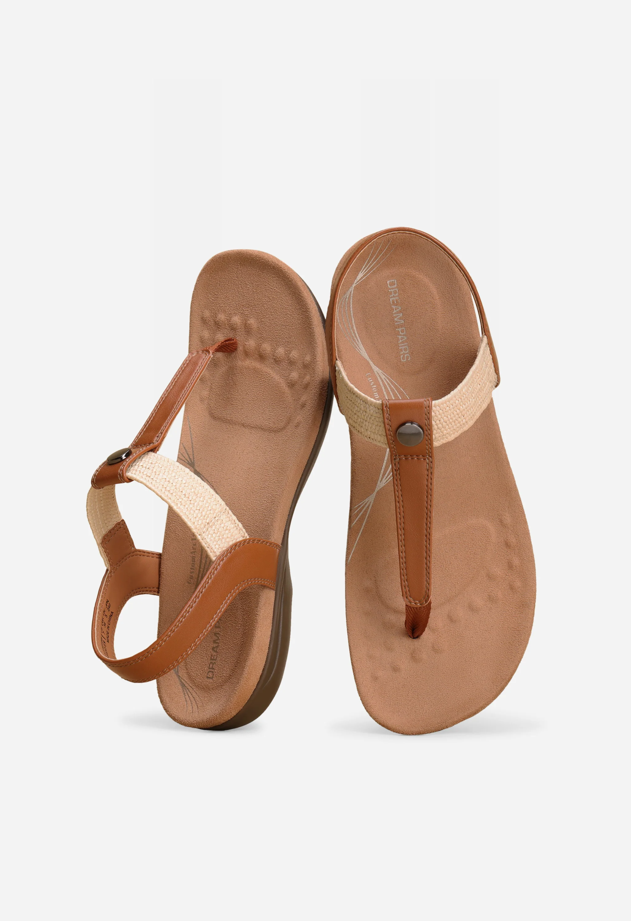 Women's Arch Support T-Strap Sandals - Image 4