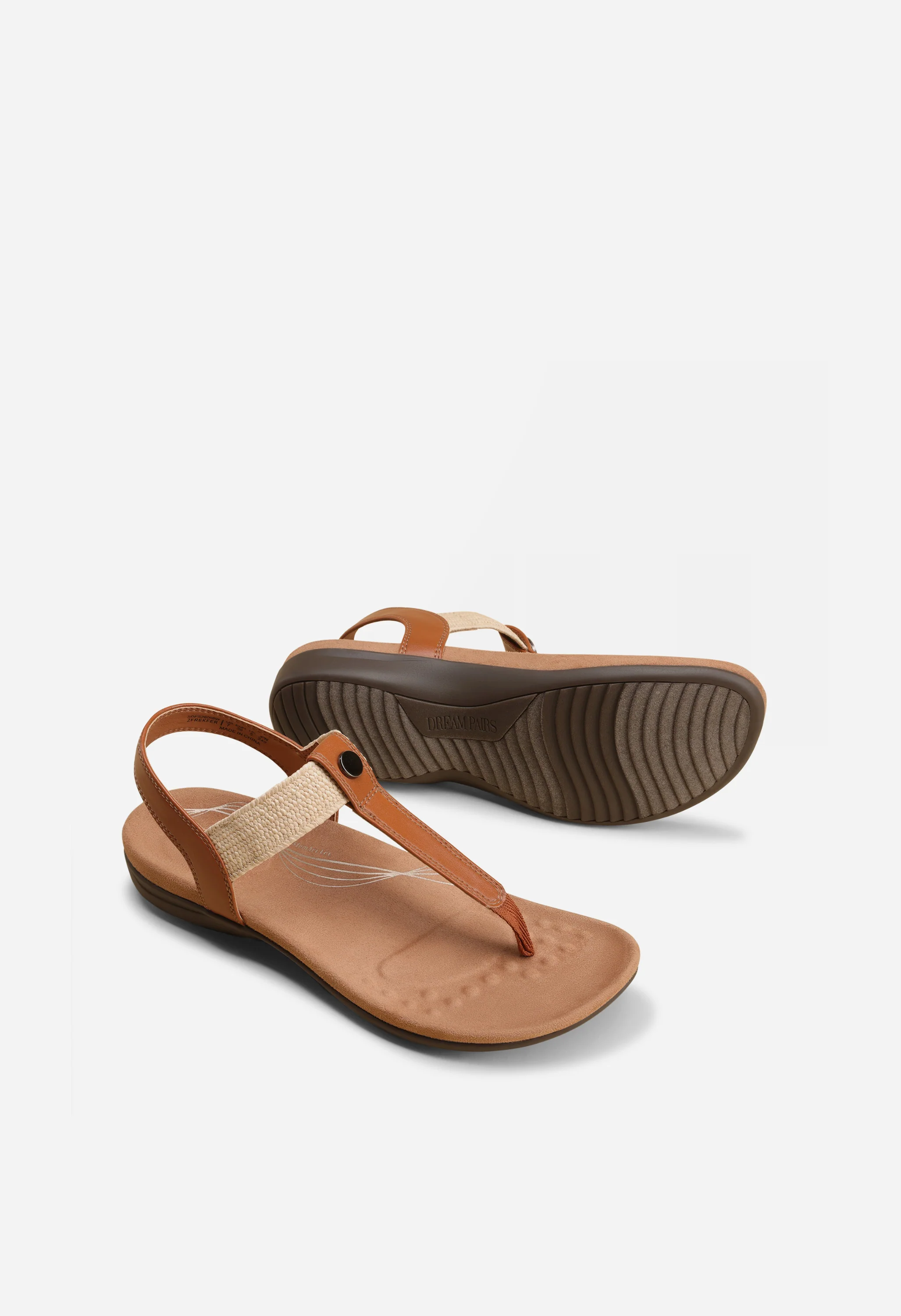 Women's Arch Support T-Strap Sandals - Image 5