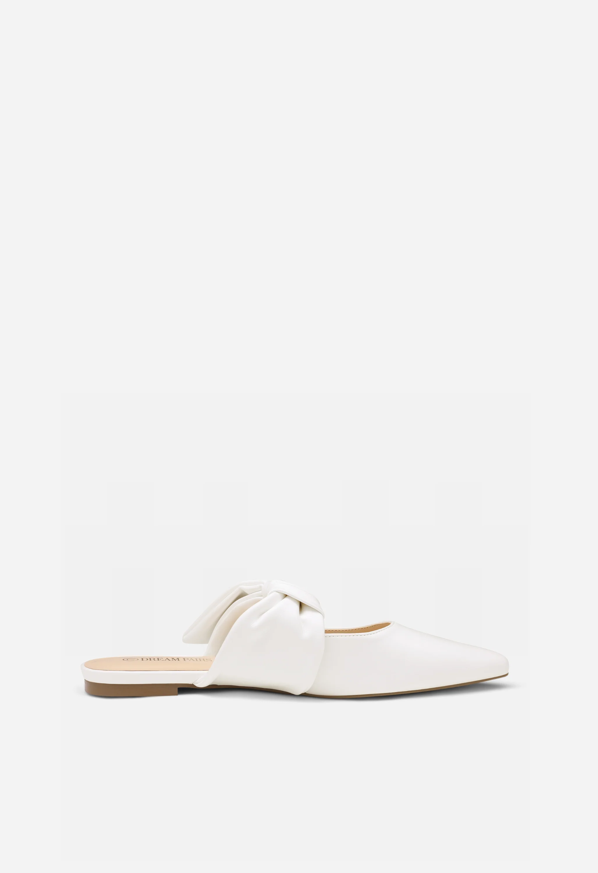 Women's Bow Detail Pointed Toe Mule Flats