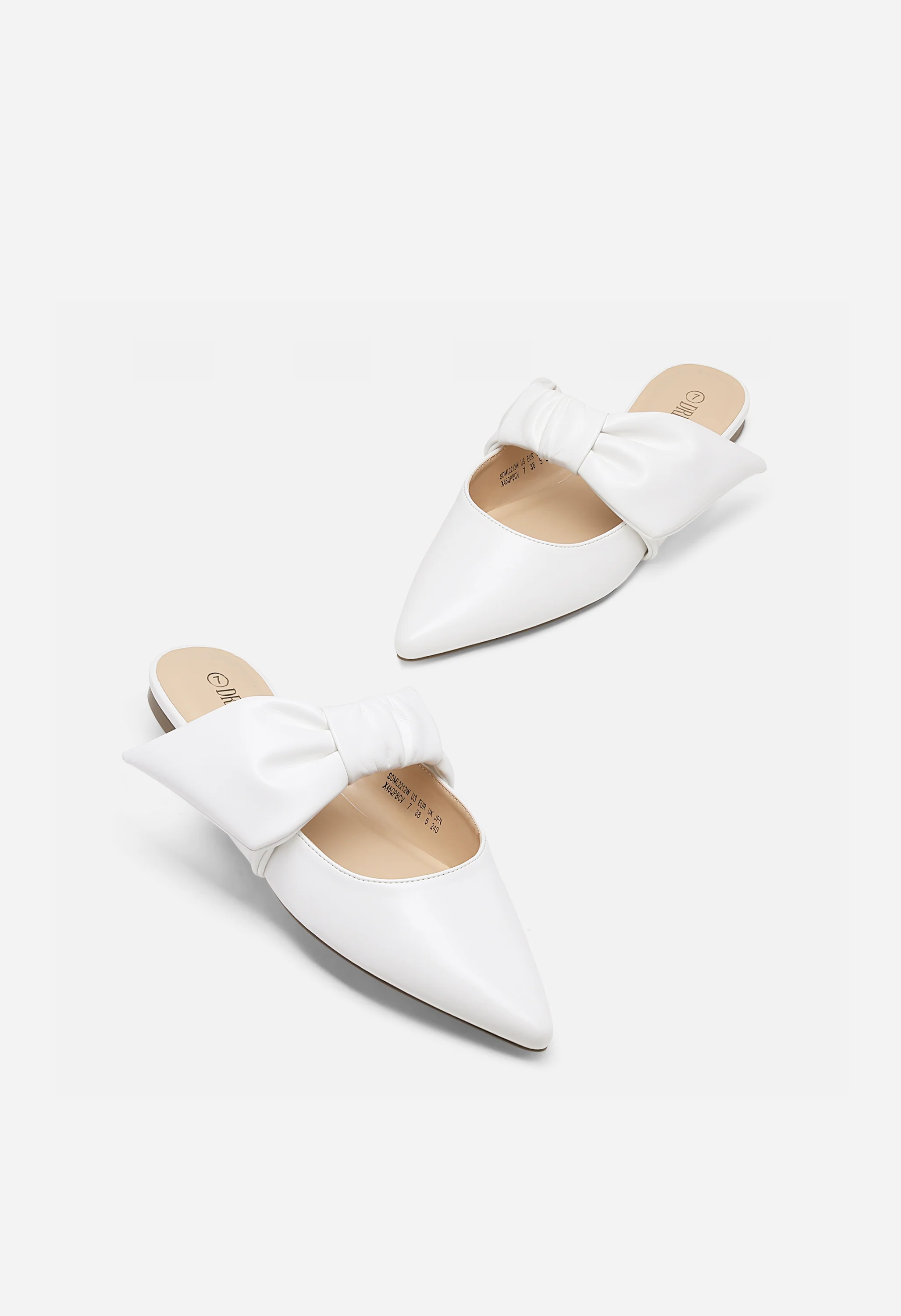 Women's Bow Detail Pointed Toe Mule Flats - Image 2