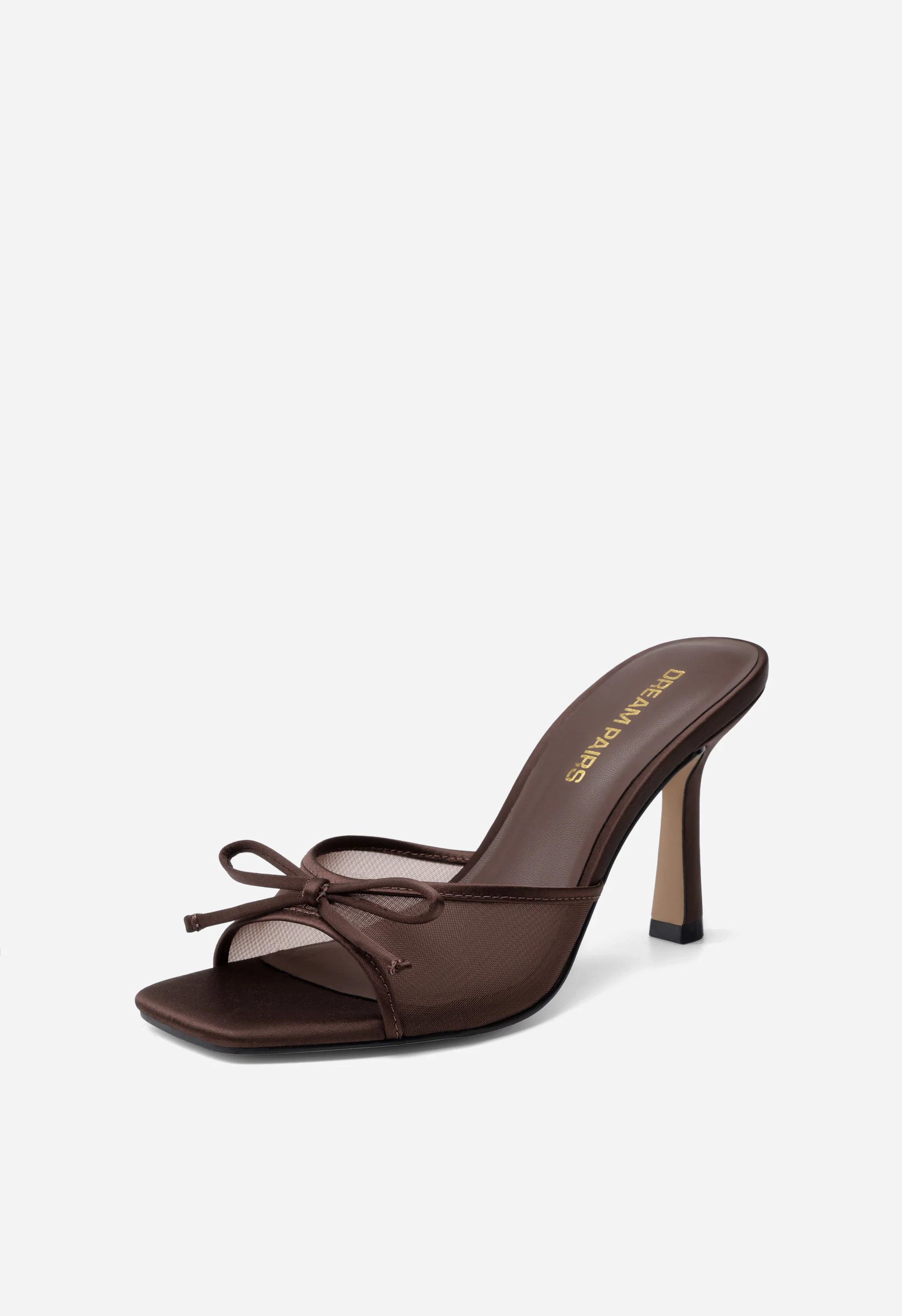 Women's Bow Square Toe Stiletto Sandals - Image 2