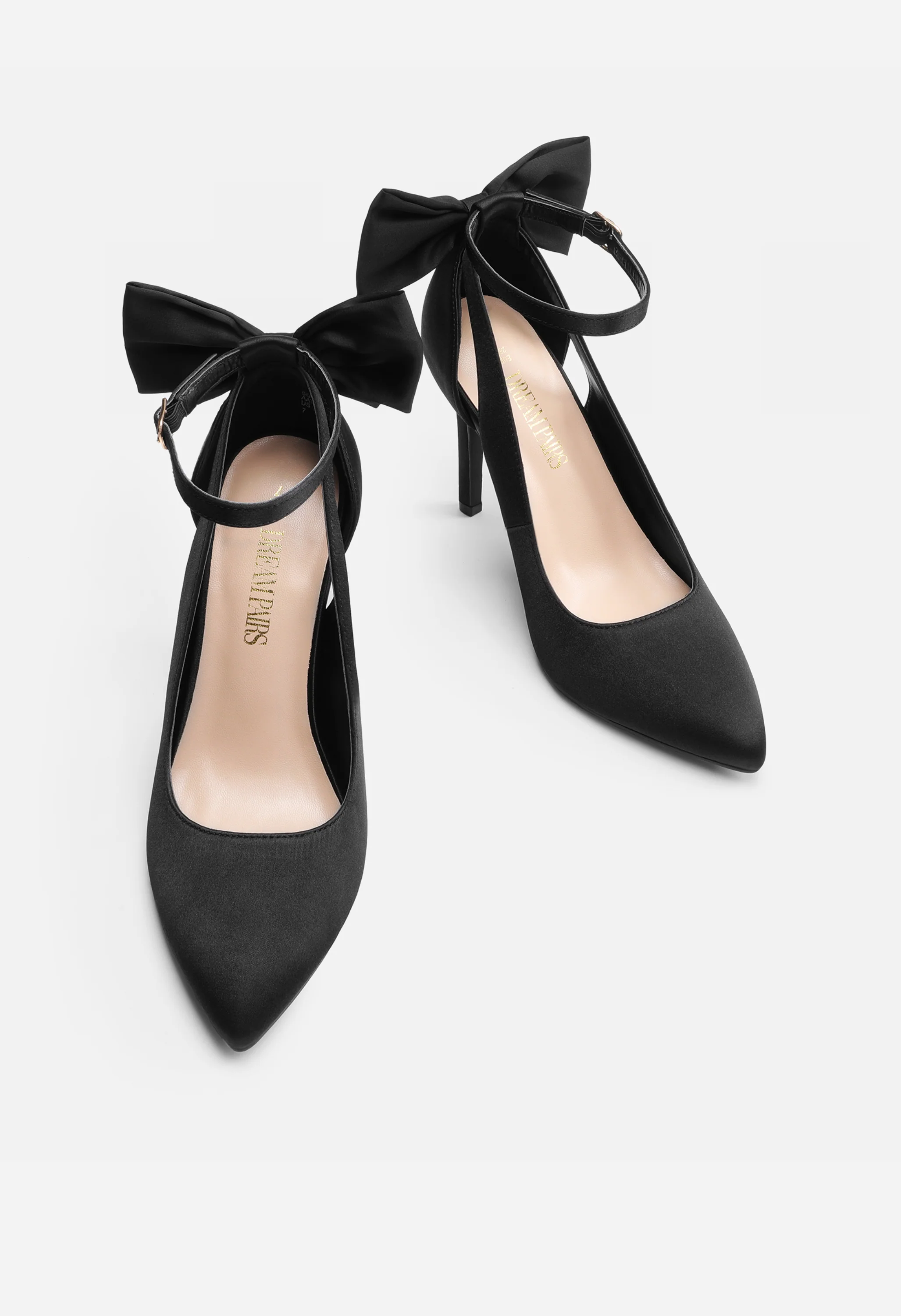Women's Bow Strappy Pointed Toe Stiletto Pumps - Image 3