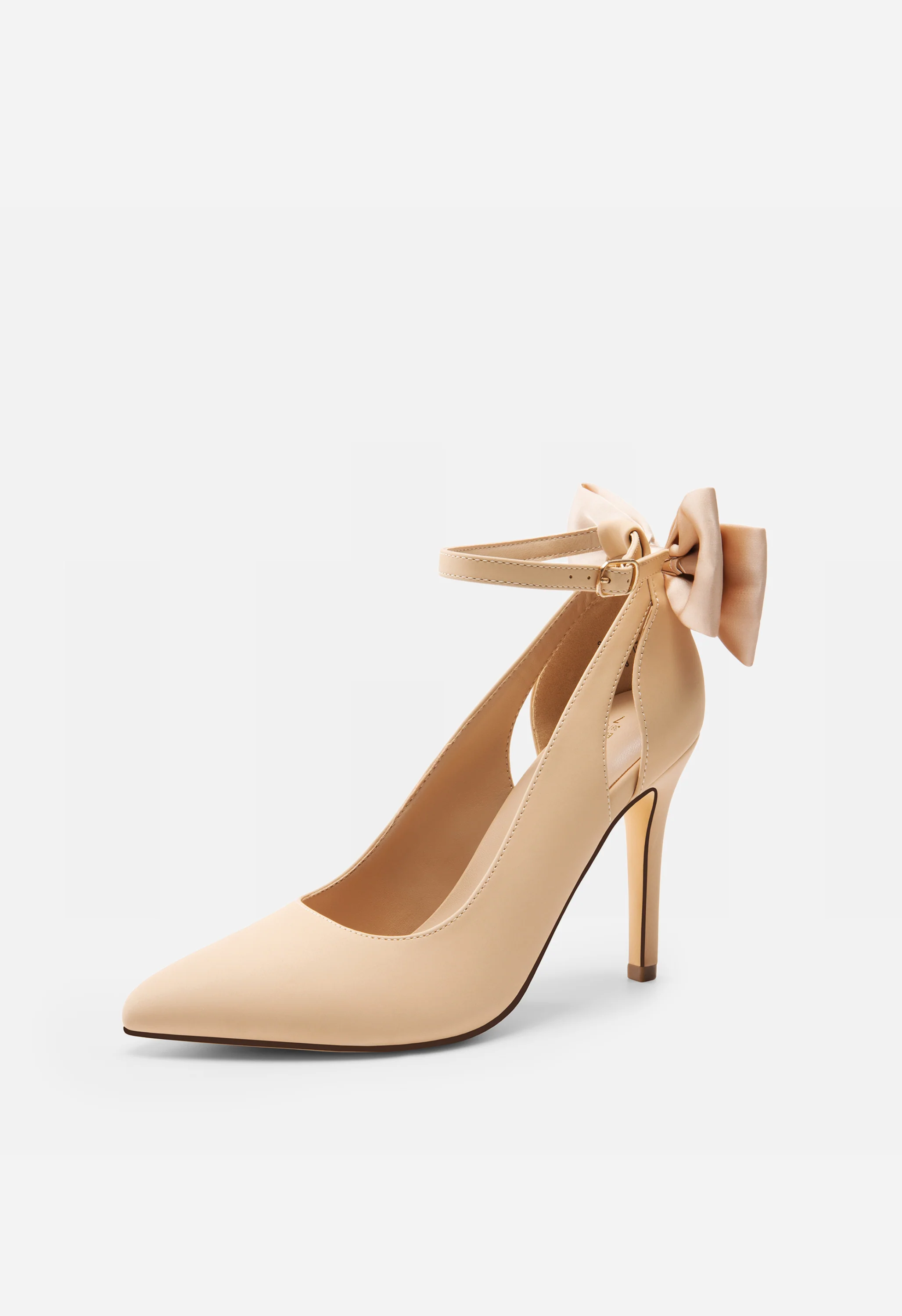 Women's Bow Strappy Pointed Toe Stiletto Pumps