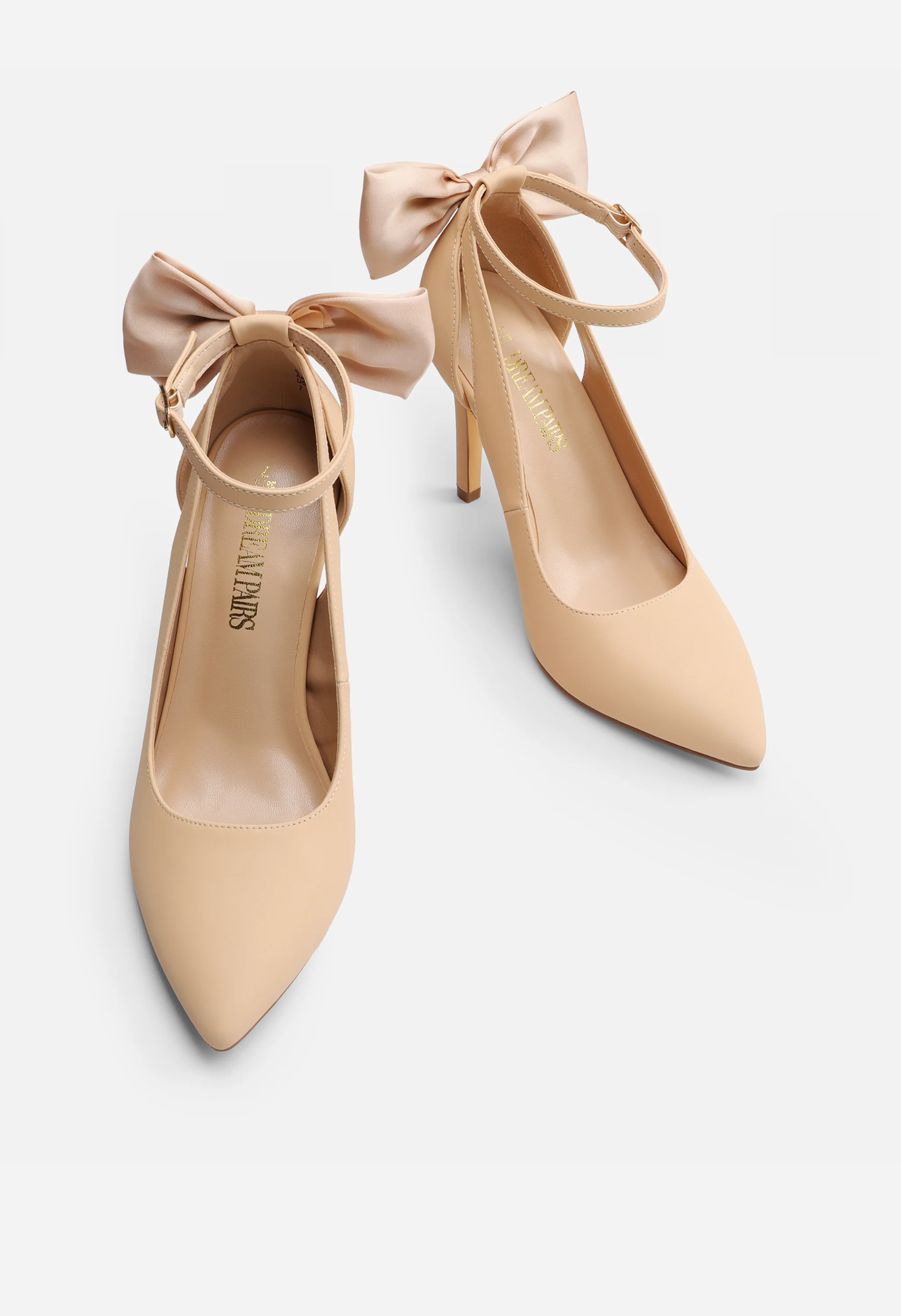 Women's Bow Strappy Pointed Toe Stiletto Pumps - Image 3