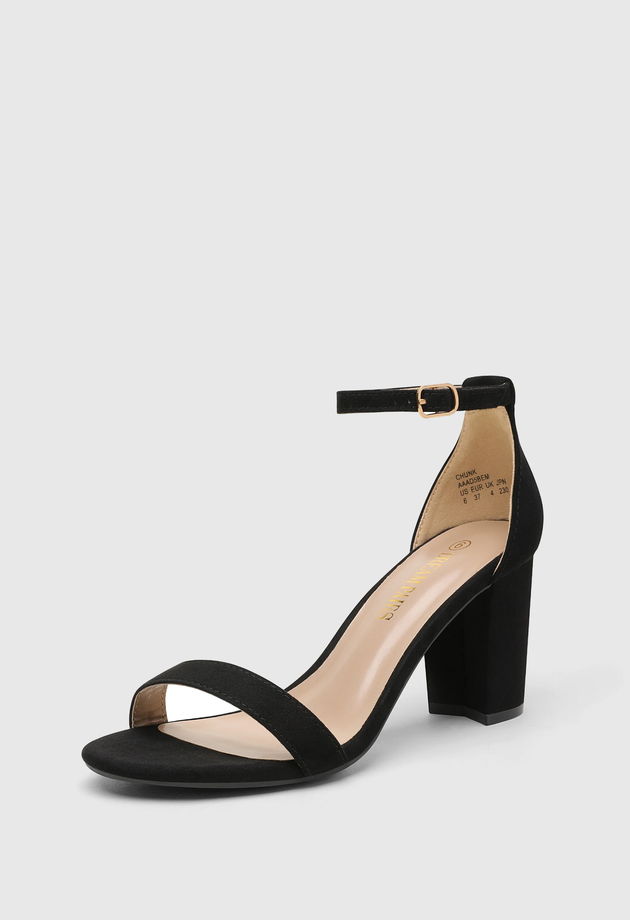 Women's Chunk Low Heel Pump Sandals - Image 9
