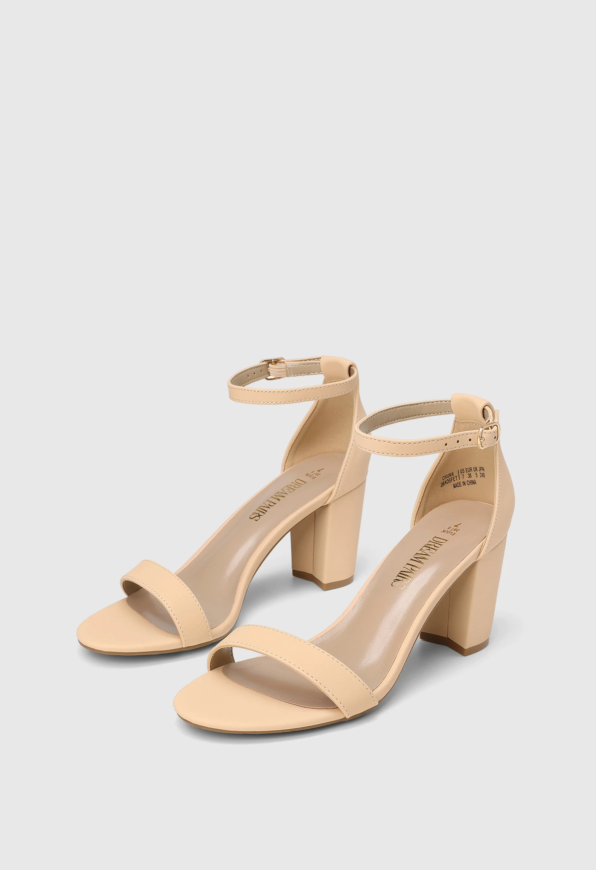 Women's Chunk Low Heel Pump Sandals - Image 3