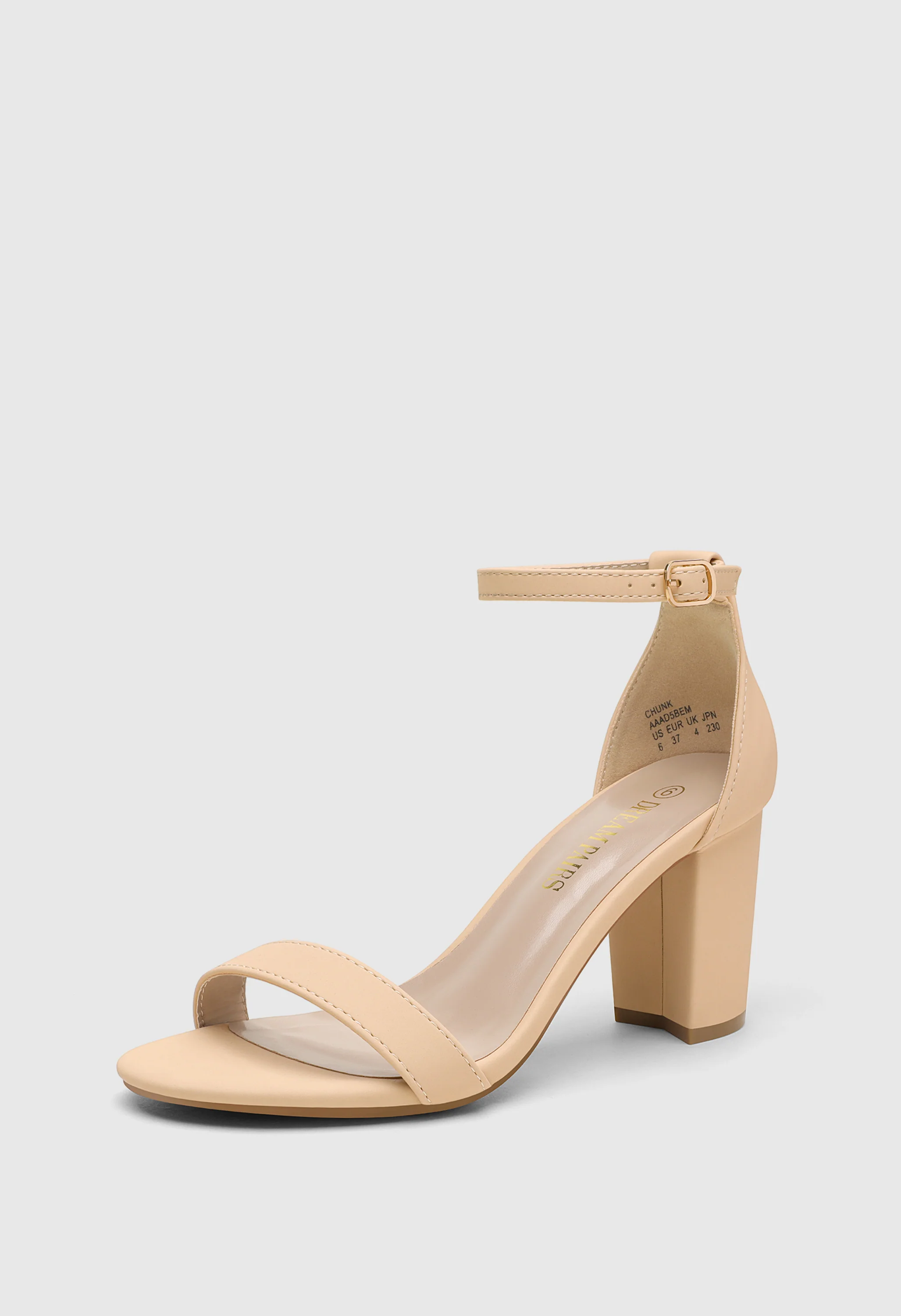 Women's Chunk Low Heel Pump Sandals - Image 8
