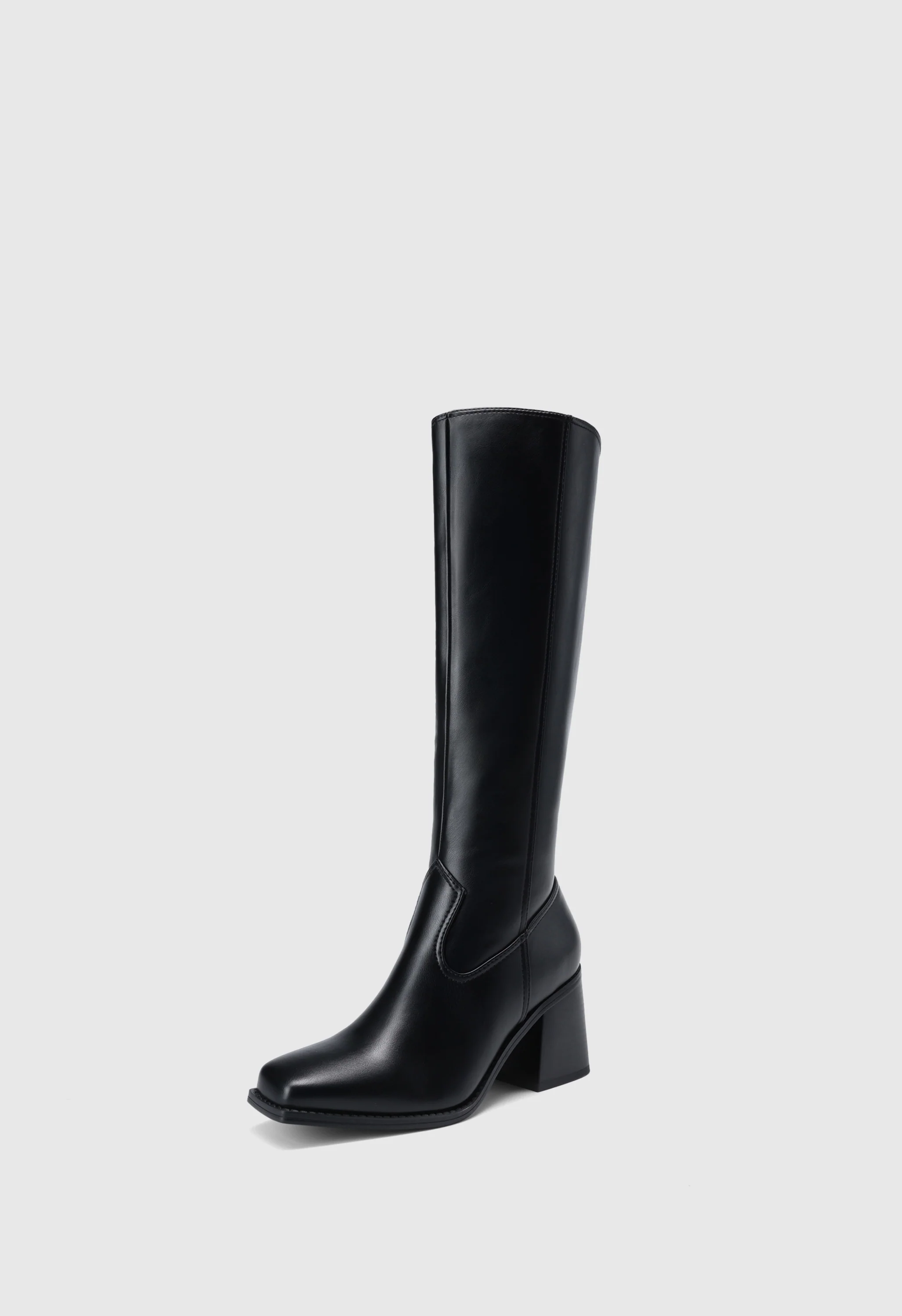 Women's  Chunky Heel Knee High Boots - Image 9