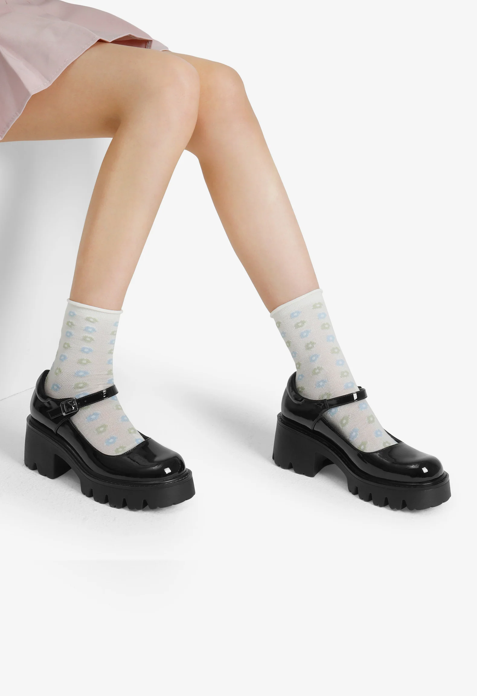 Women’s Chunky Platform Mary Jane Pumps - Image 6