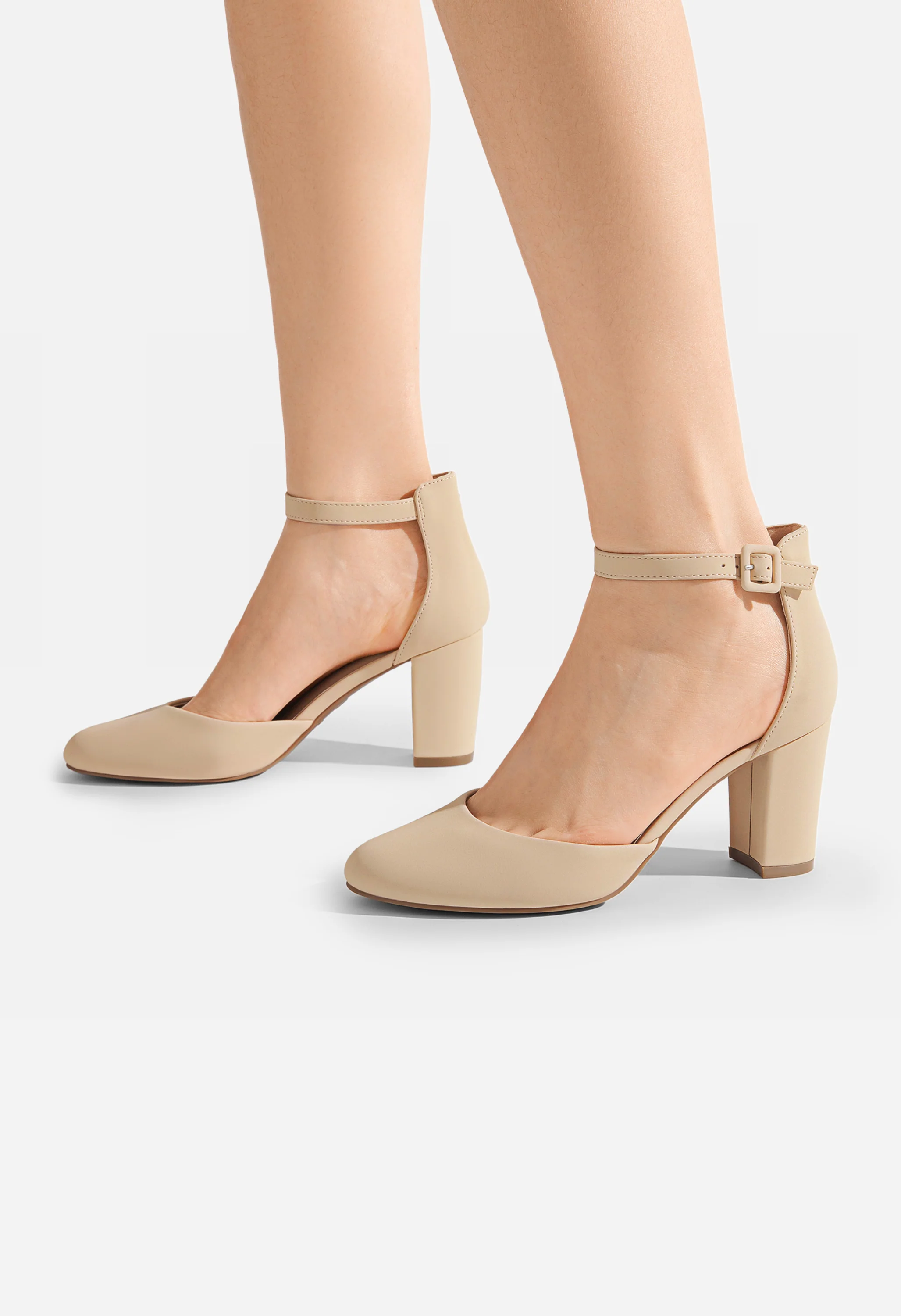 Women's Block Heeled Pumps - Image 2