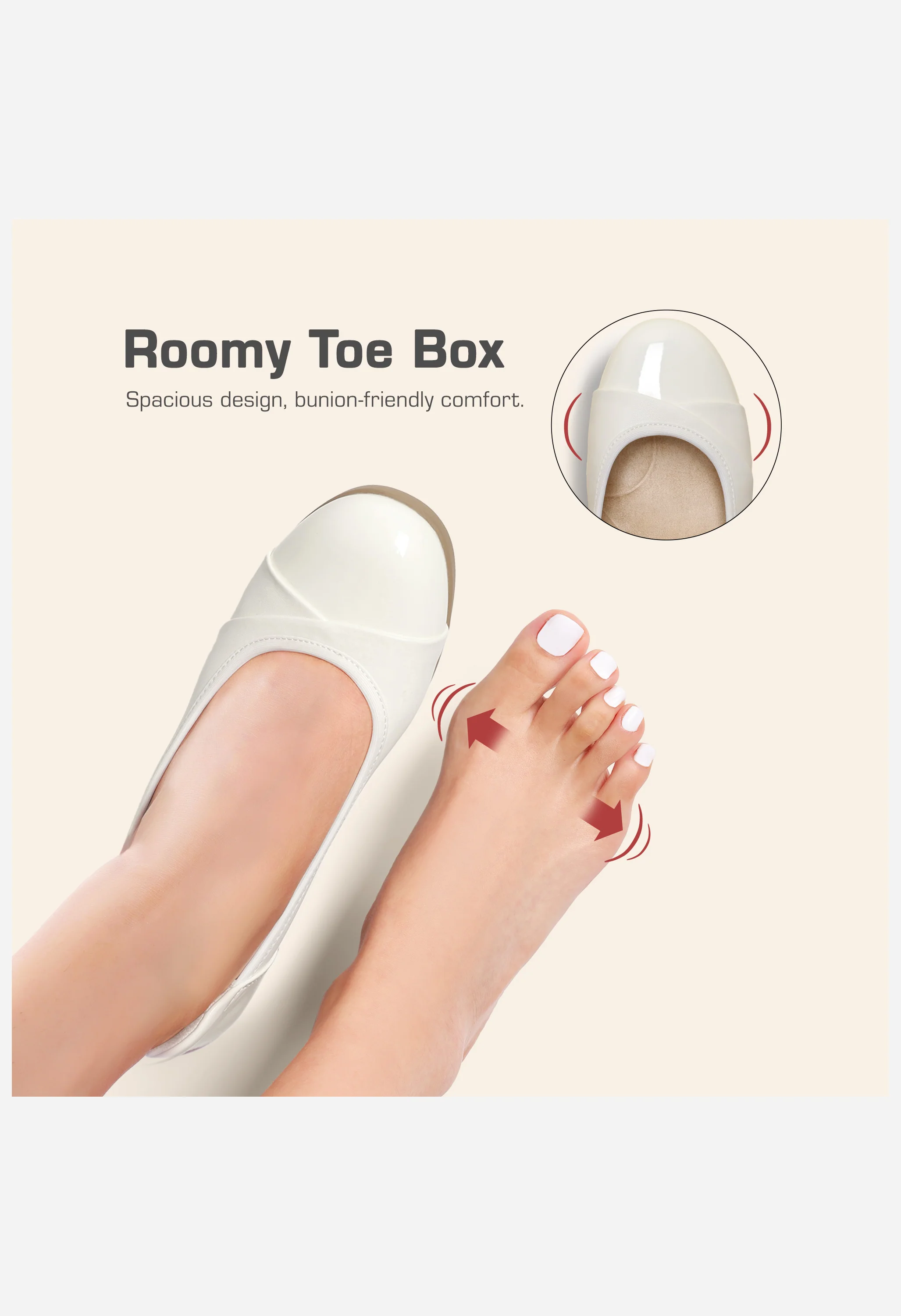 Women's Comfortable Low-Heel Memory Foam Pumps - Image 3