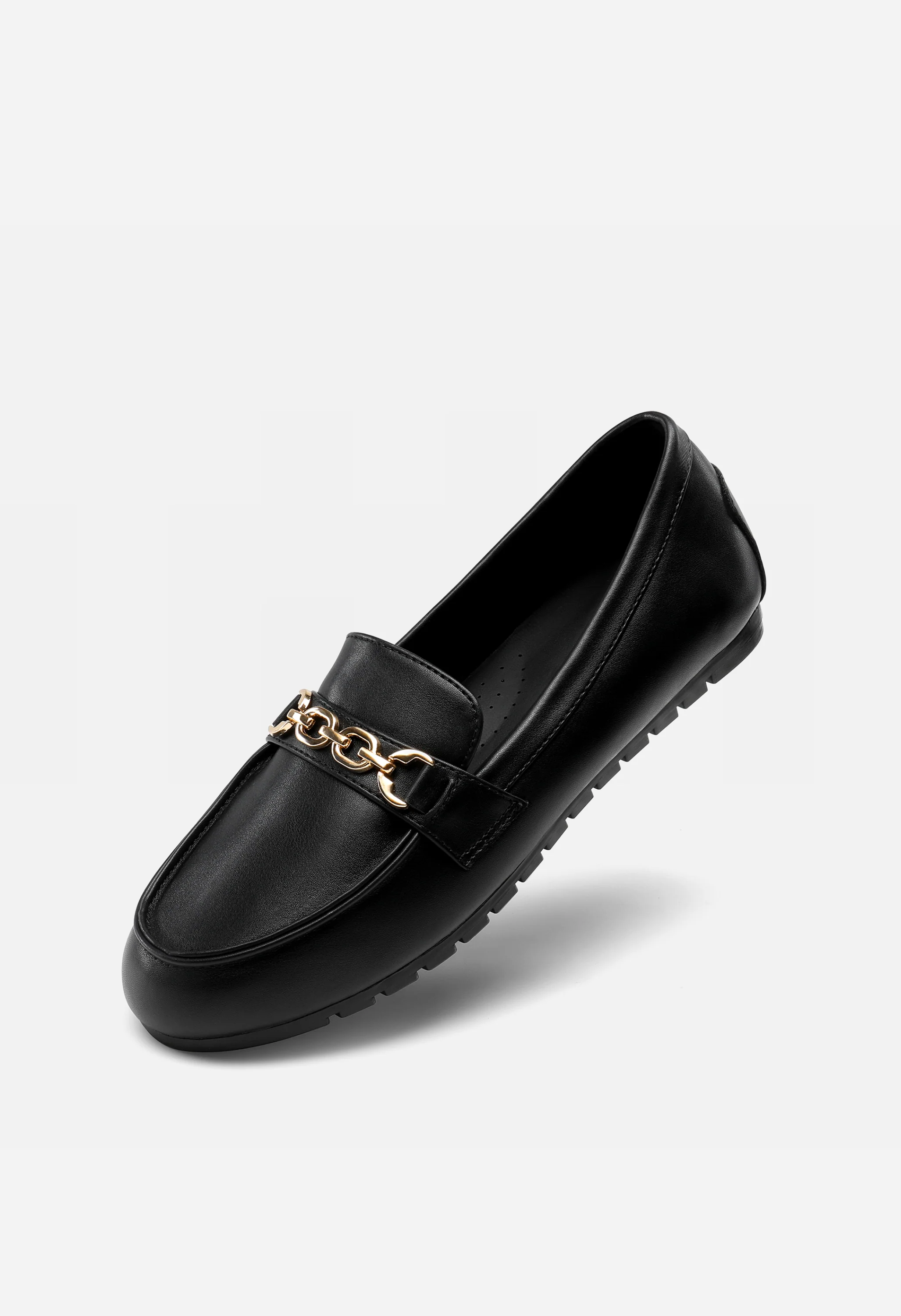 Women's Comfortable Metallic Slip On Loafers - Image 3
