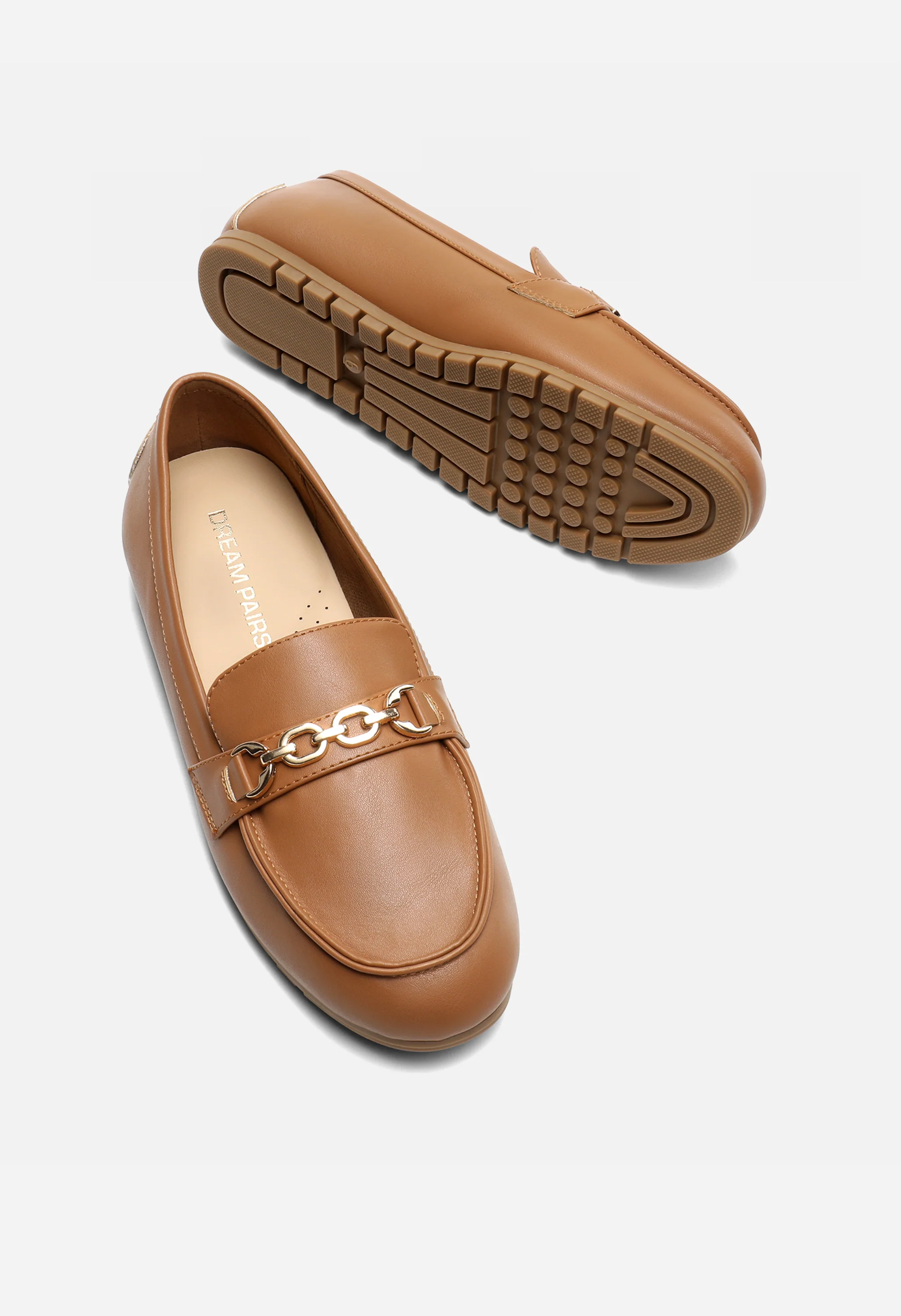 Women's Comfortable Metallic Slip On Loafers - Image 4