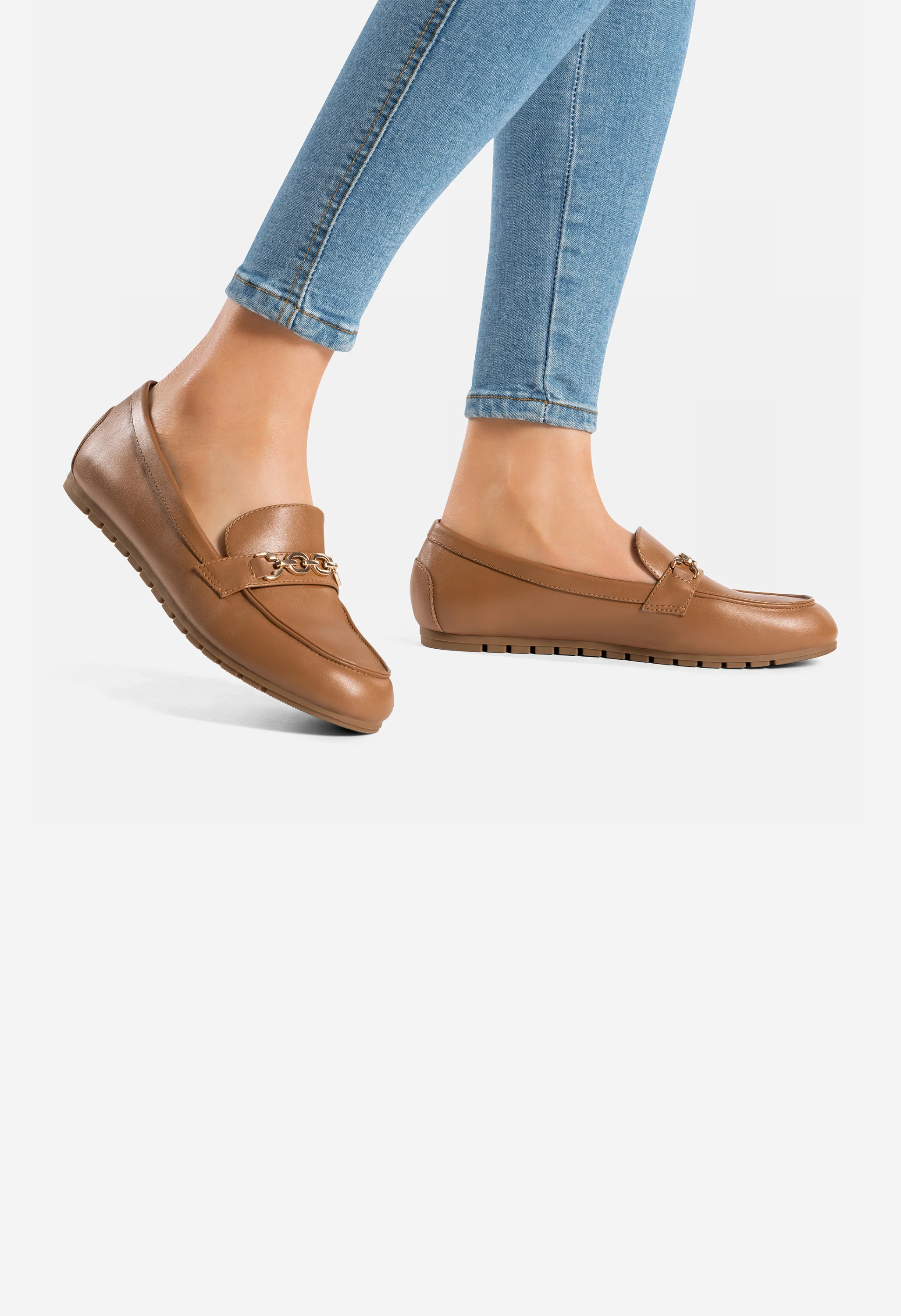 Women's Comfortable Metallic Slip On Loafers - Image 6