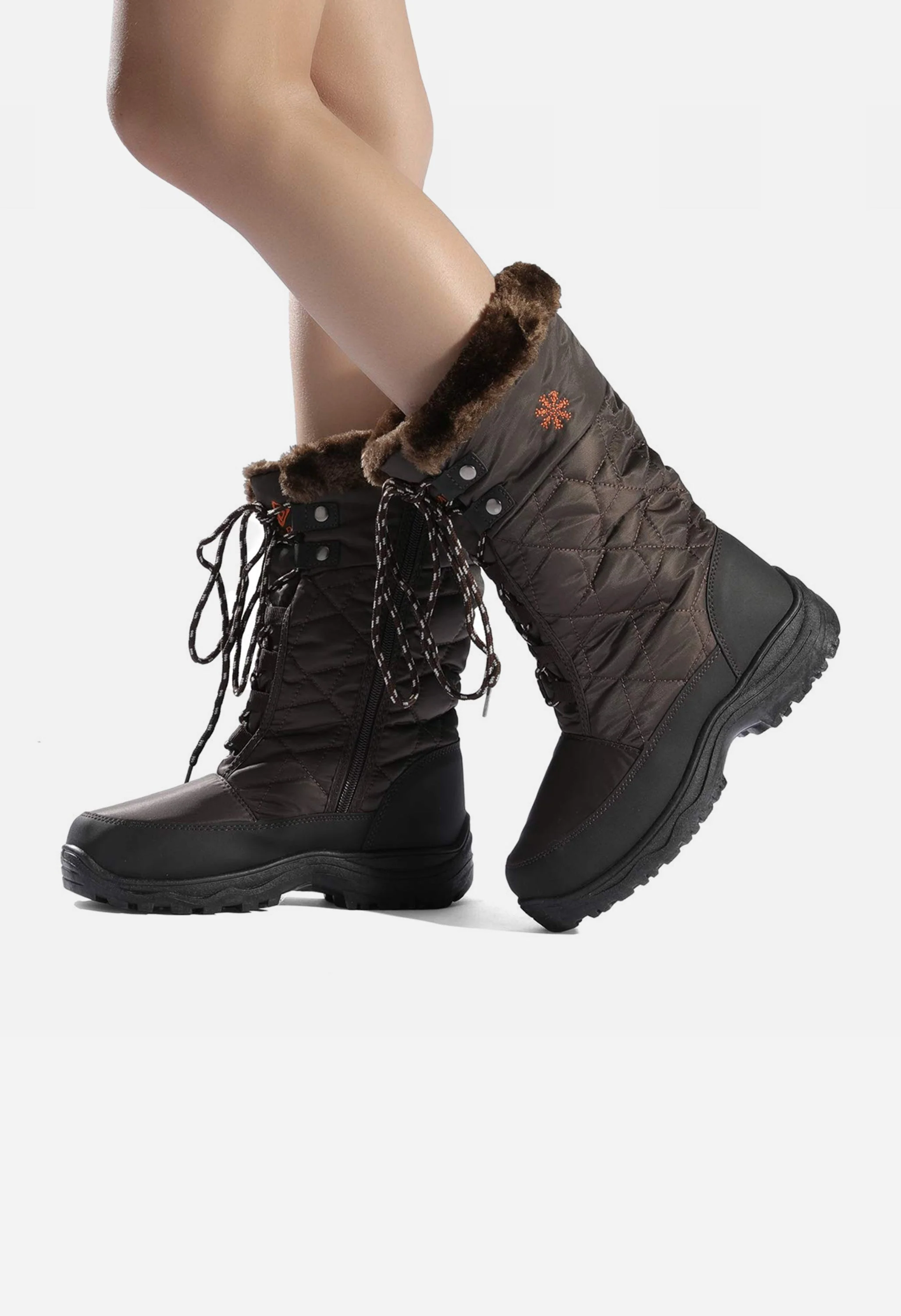 Women's Fur Mid Calf Snow Boots - Image 4