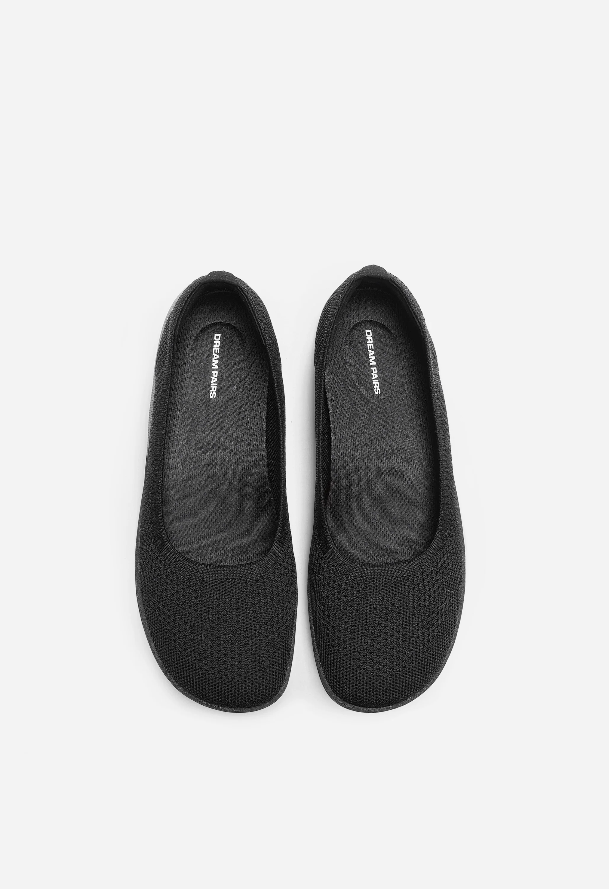 Women's Knit Ballet Flats Arch Support Wide Toe Box Shoes - Image 2