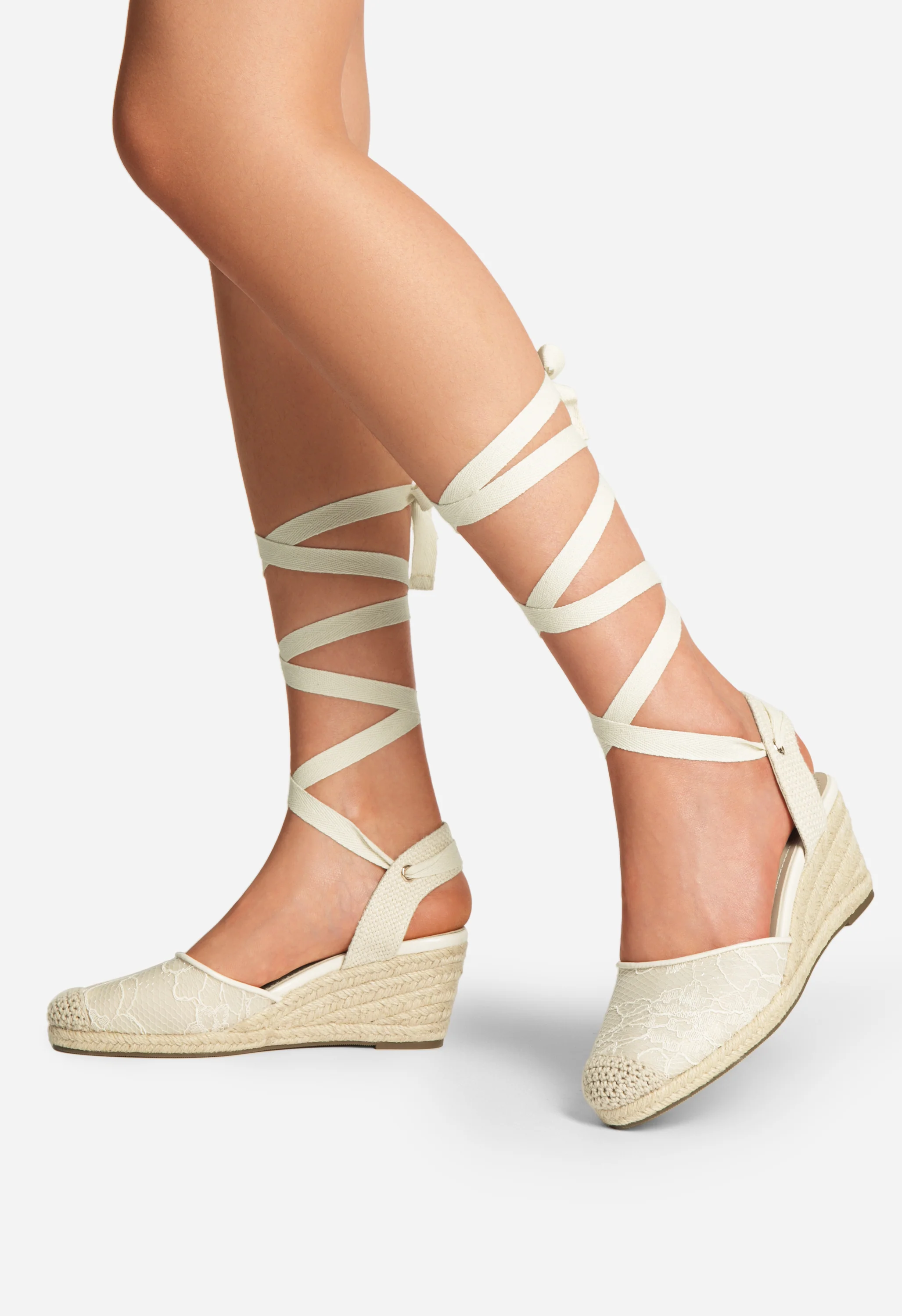 Women's Lace Up Espadrilles Wedge Sandal - Image 6