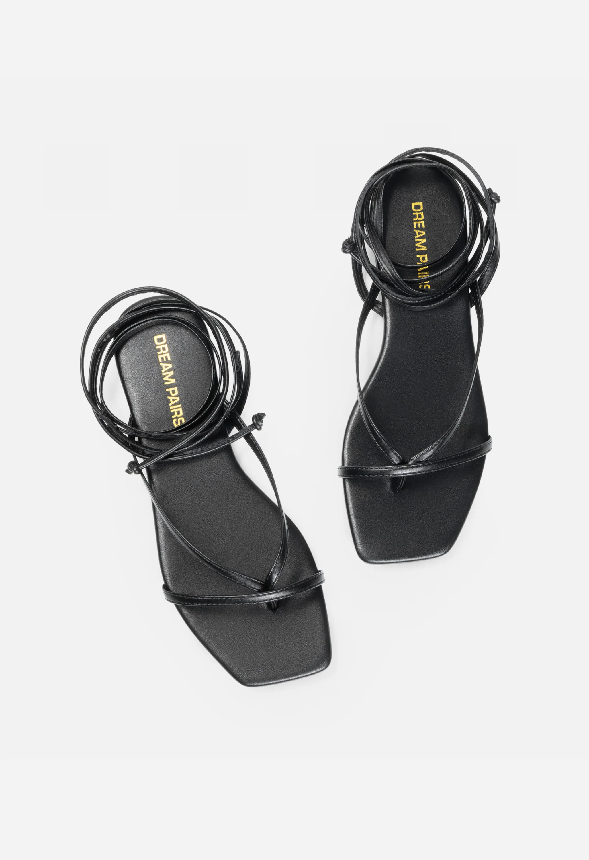 Women's Lace-Up Gladiator Square Toe Flat Sandals - Image 3