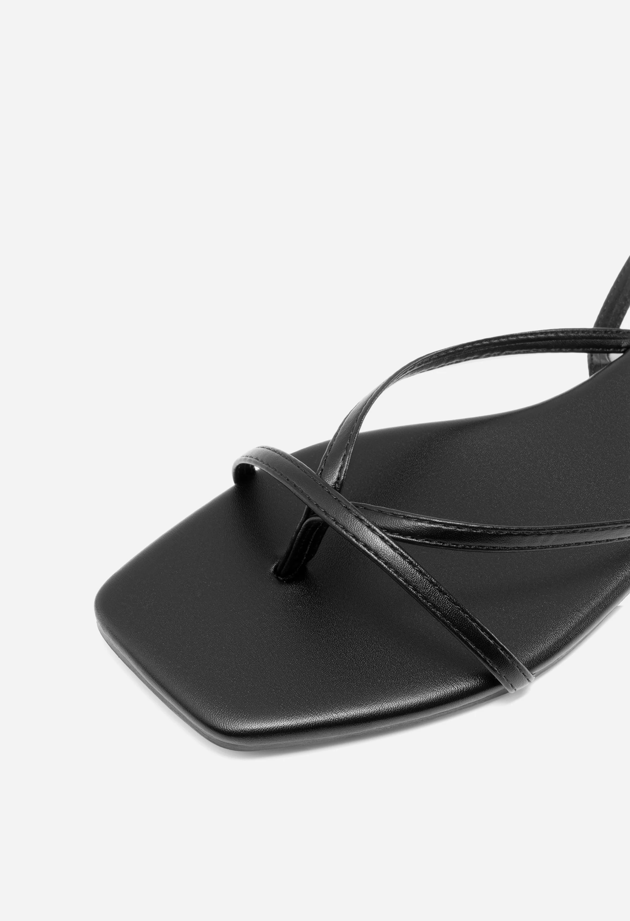 Women's Lace-Up Gladiator Square Toe Flat Sandals - Image 5