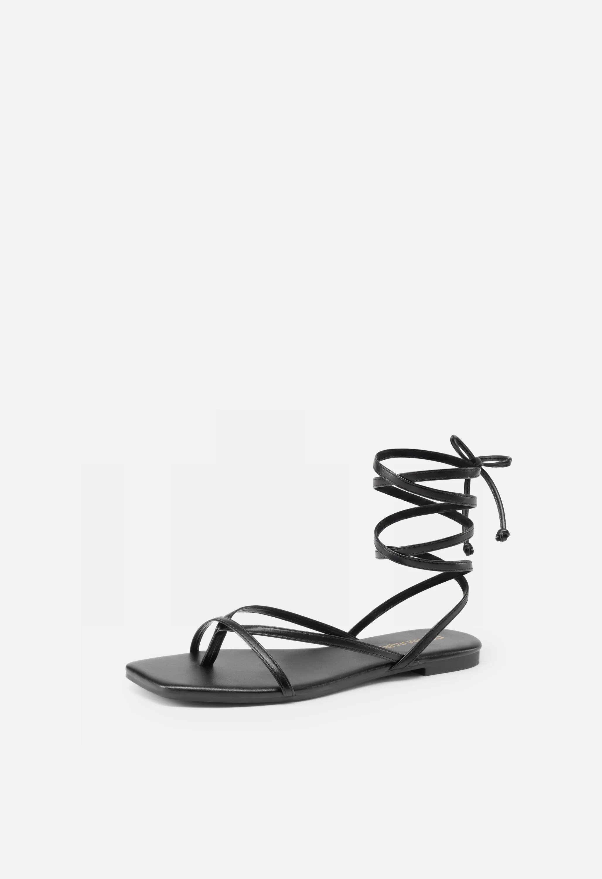 Women's Lace-Up Gladiator Square Toe Flat Sandals - Image 8