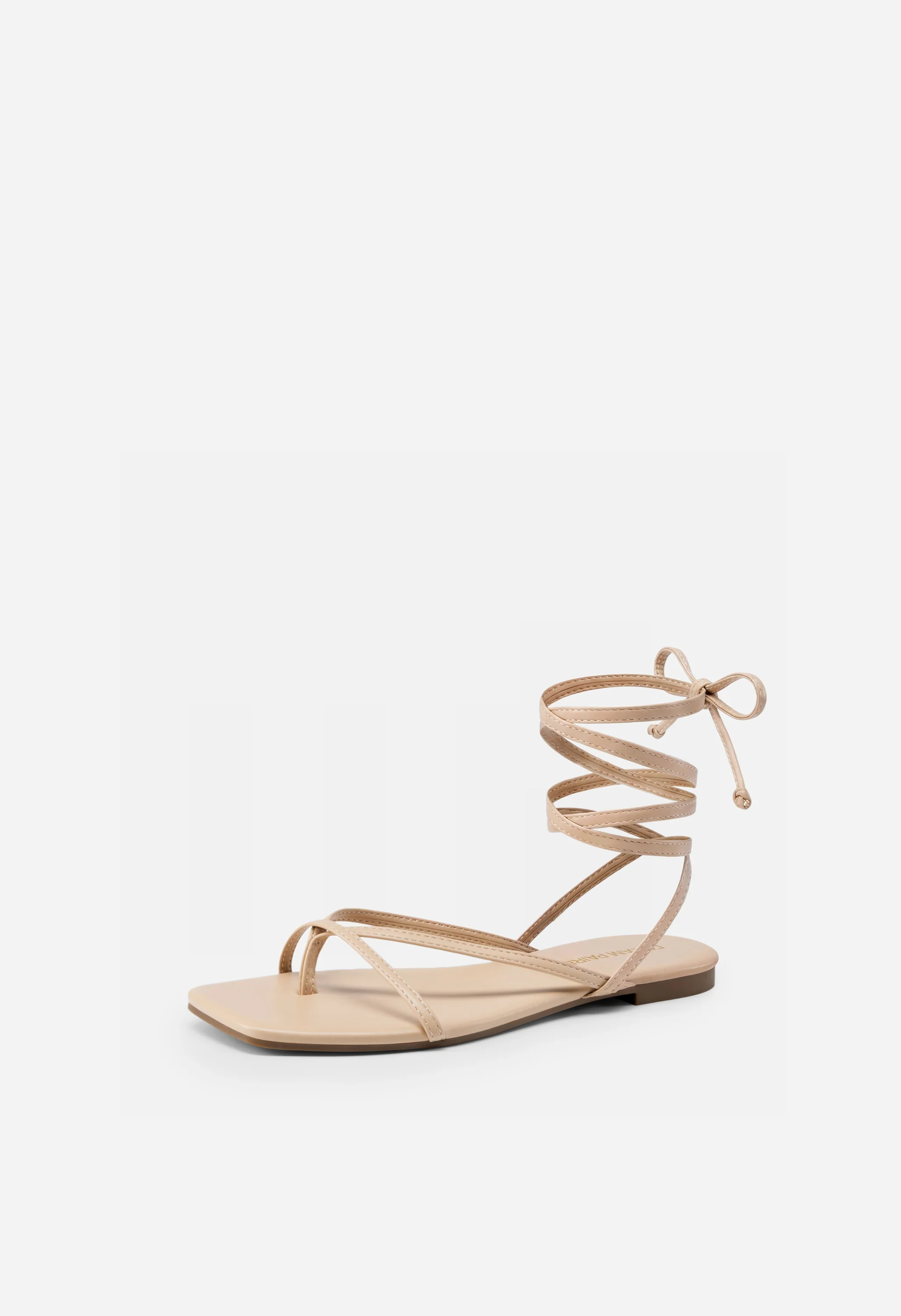 Women's Lace-Up Gladiator Square Toe Flat Sandals - Image 3