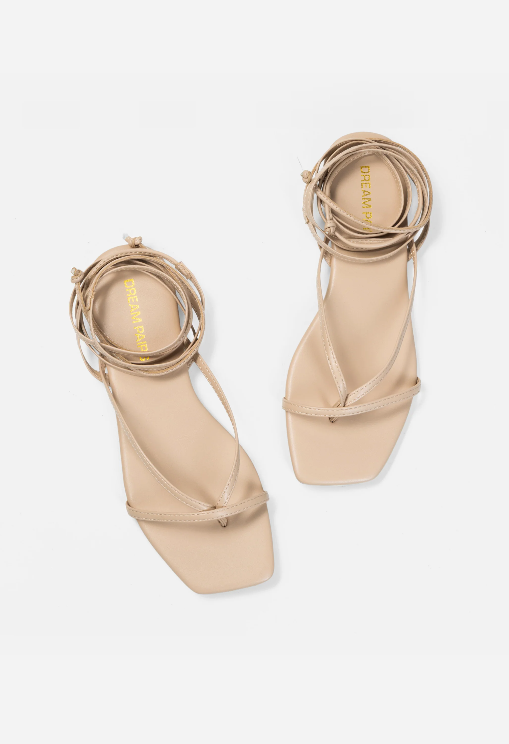 Women's Lace-Up Gladiator Square Toe Flat Sandals - Image 4