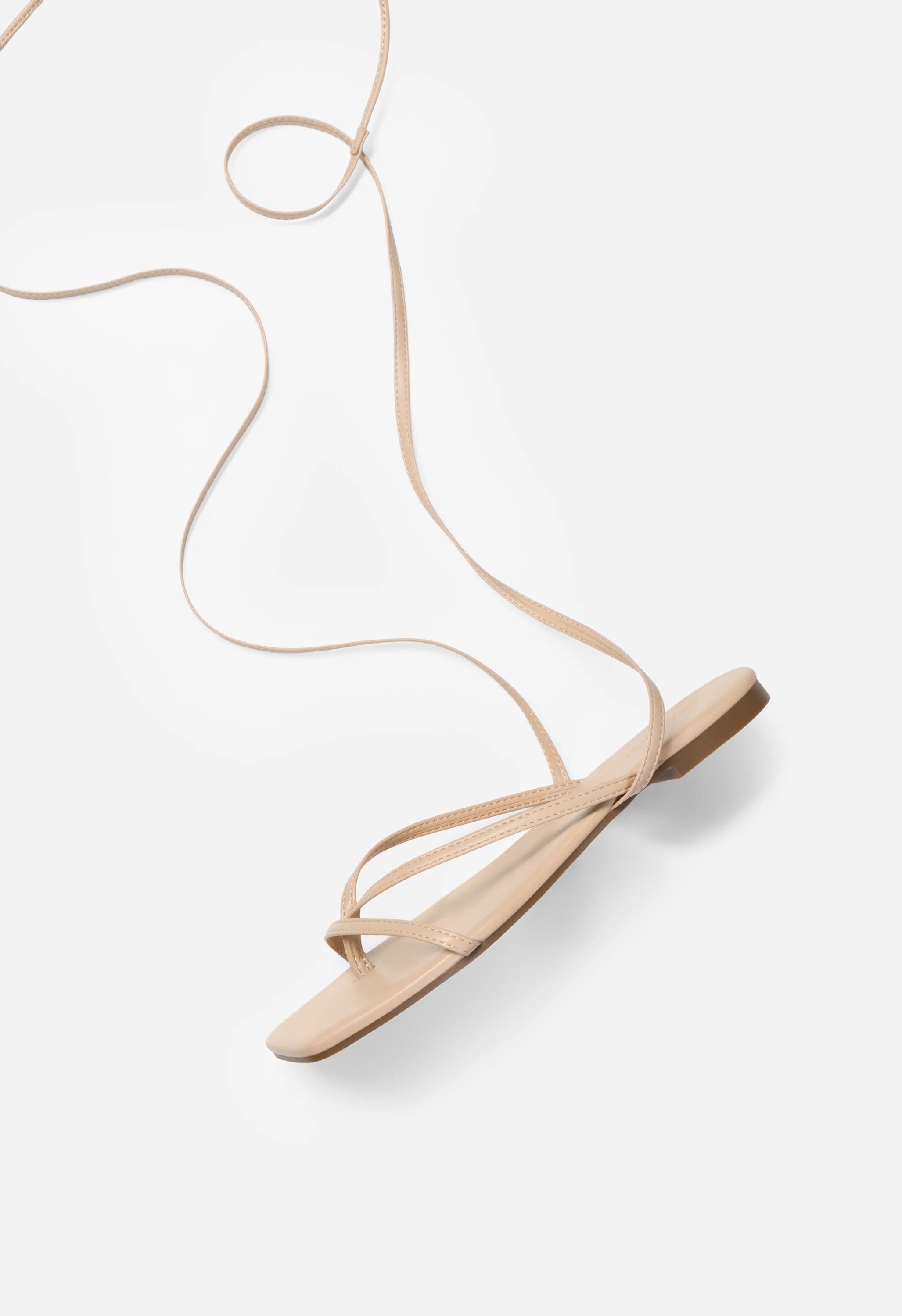 Women's Lace-Up Gladiator Square Toe Flat Sandals - Image 5