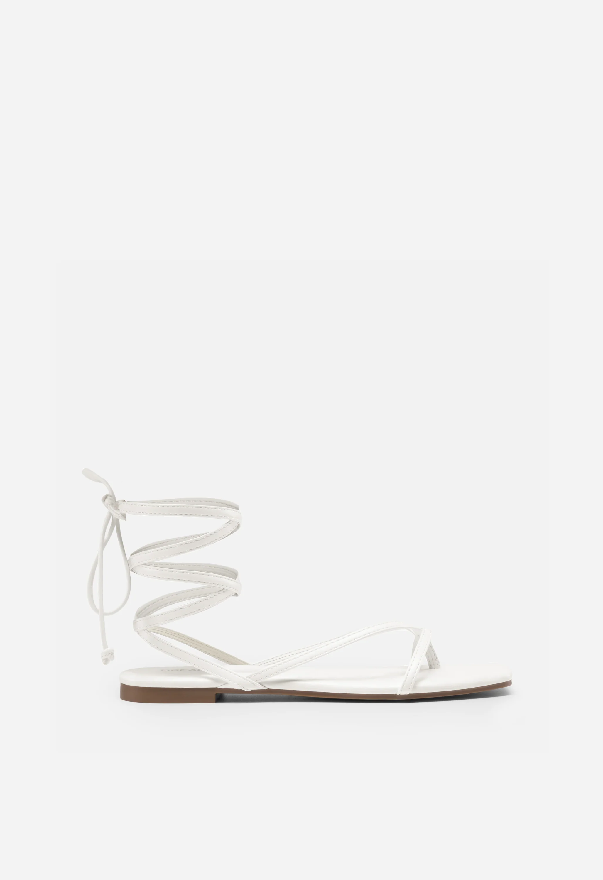 Women's Lace-Up Gladiator Square Toe Flat Sandals - Image 2