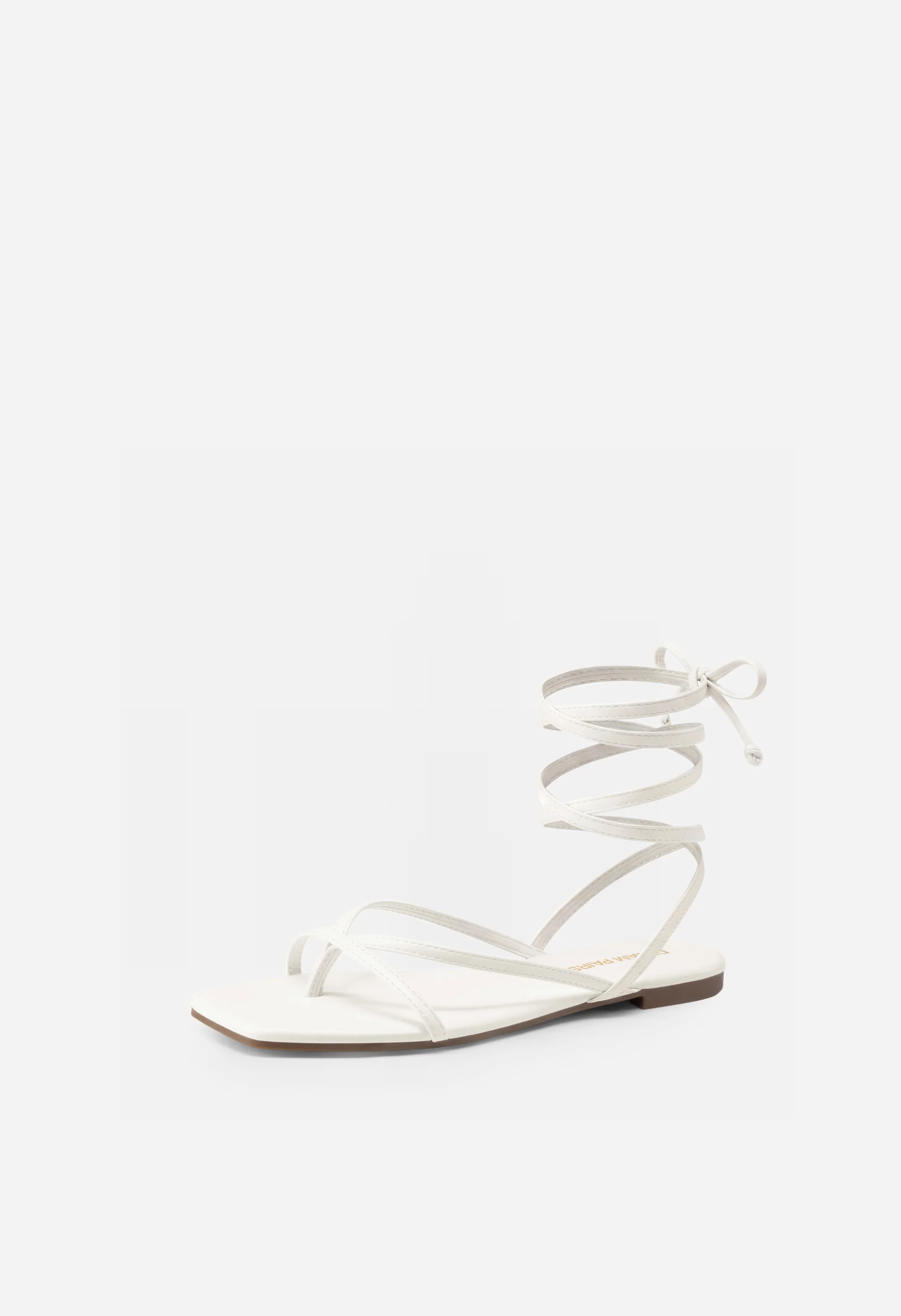 Women's Lace-Up Gladiator Square Toe Flat Sandals - Image 4