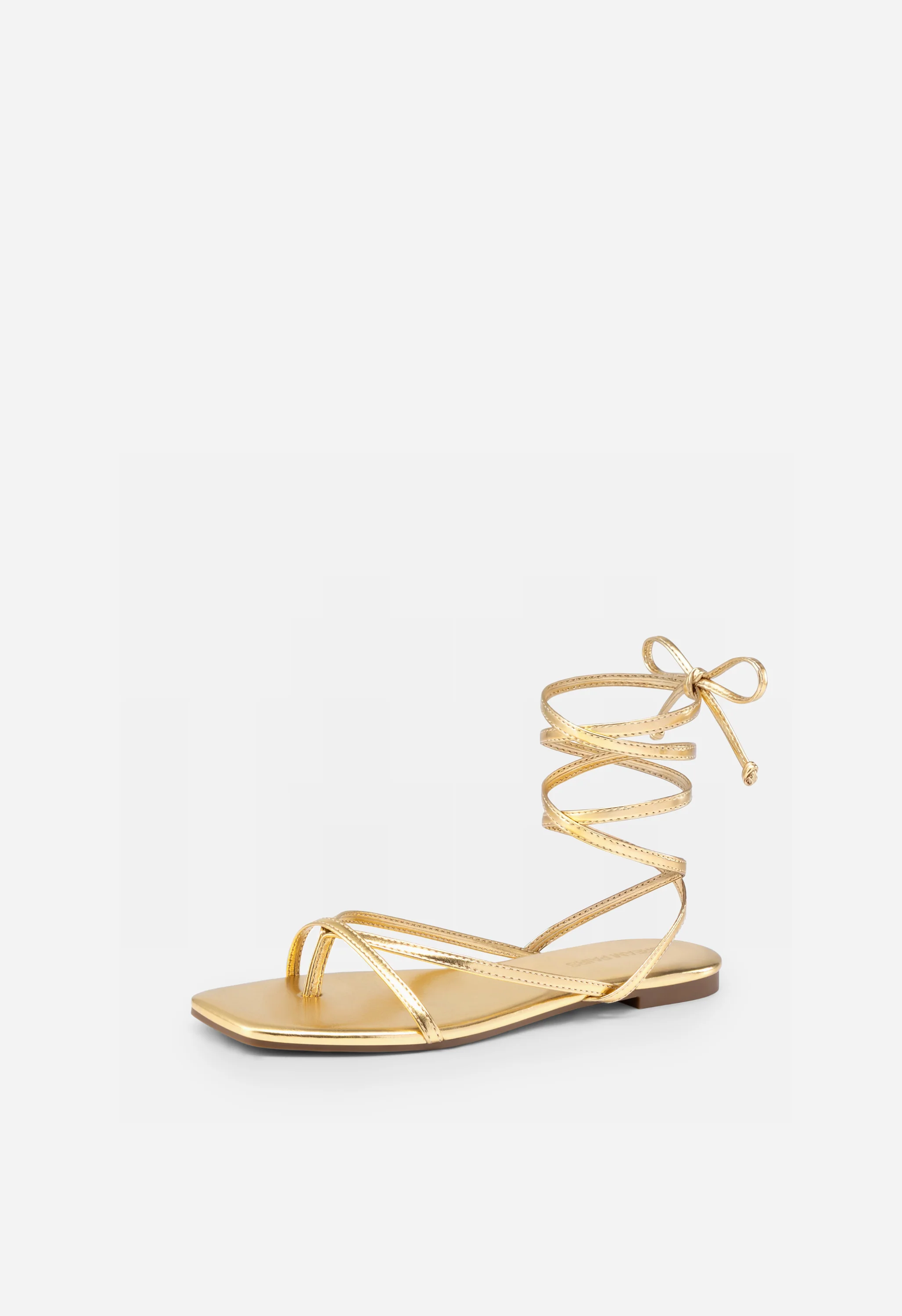 Women's Lace-Up Gladiator Square Toe Flat Sandals - Image 3