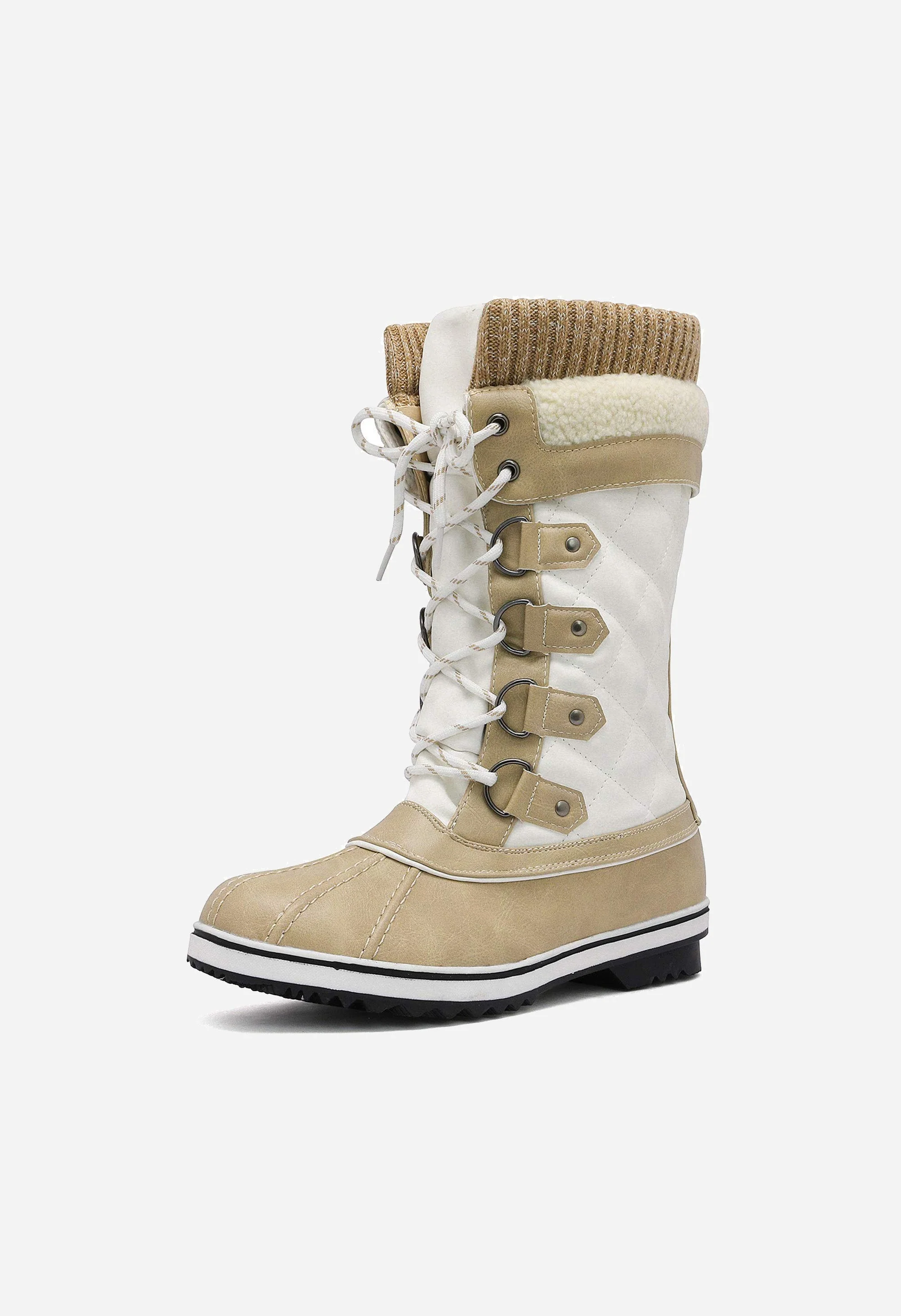 Women's Lace Up Winter Fur Snow Boots - Image 3