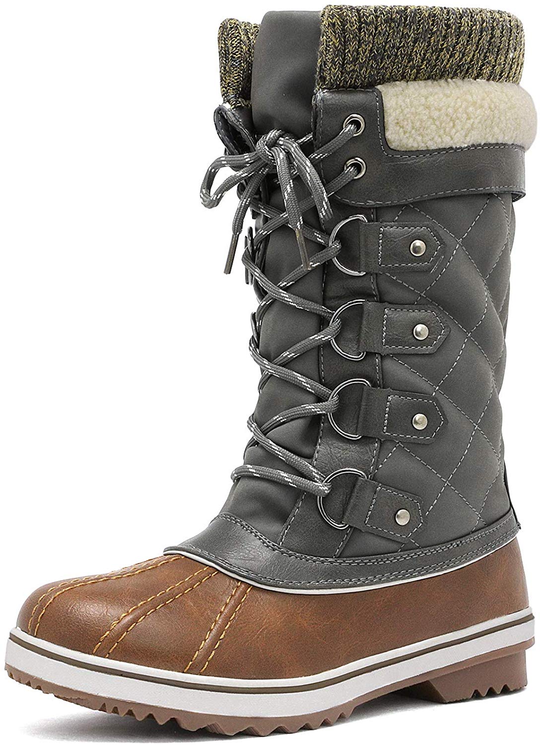 Women's Lace Up Winter Fur Snow Boots - Image 5