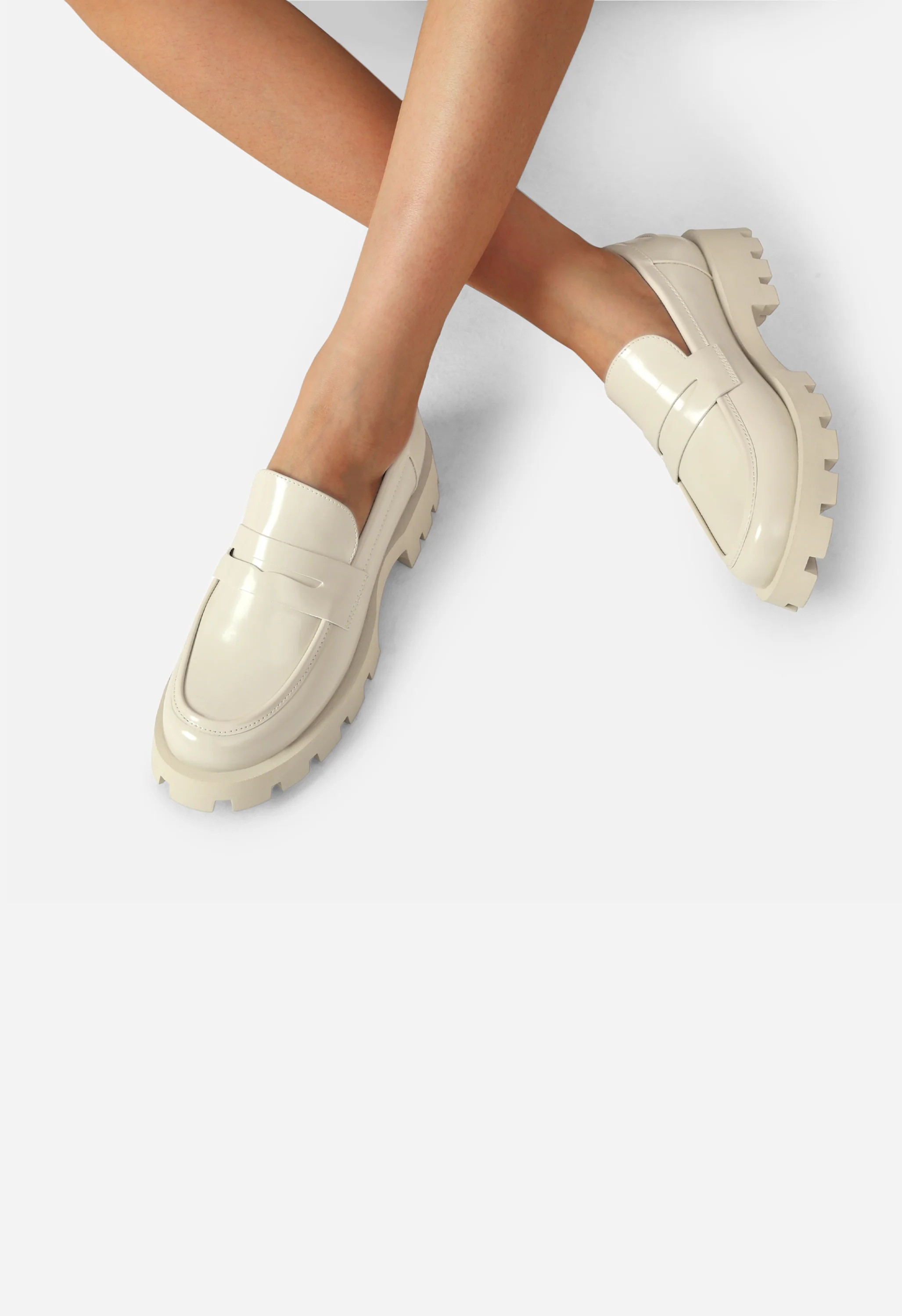 Women's Lug Sole Platform Penny Loafers - Image 2