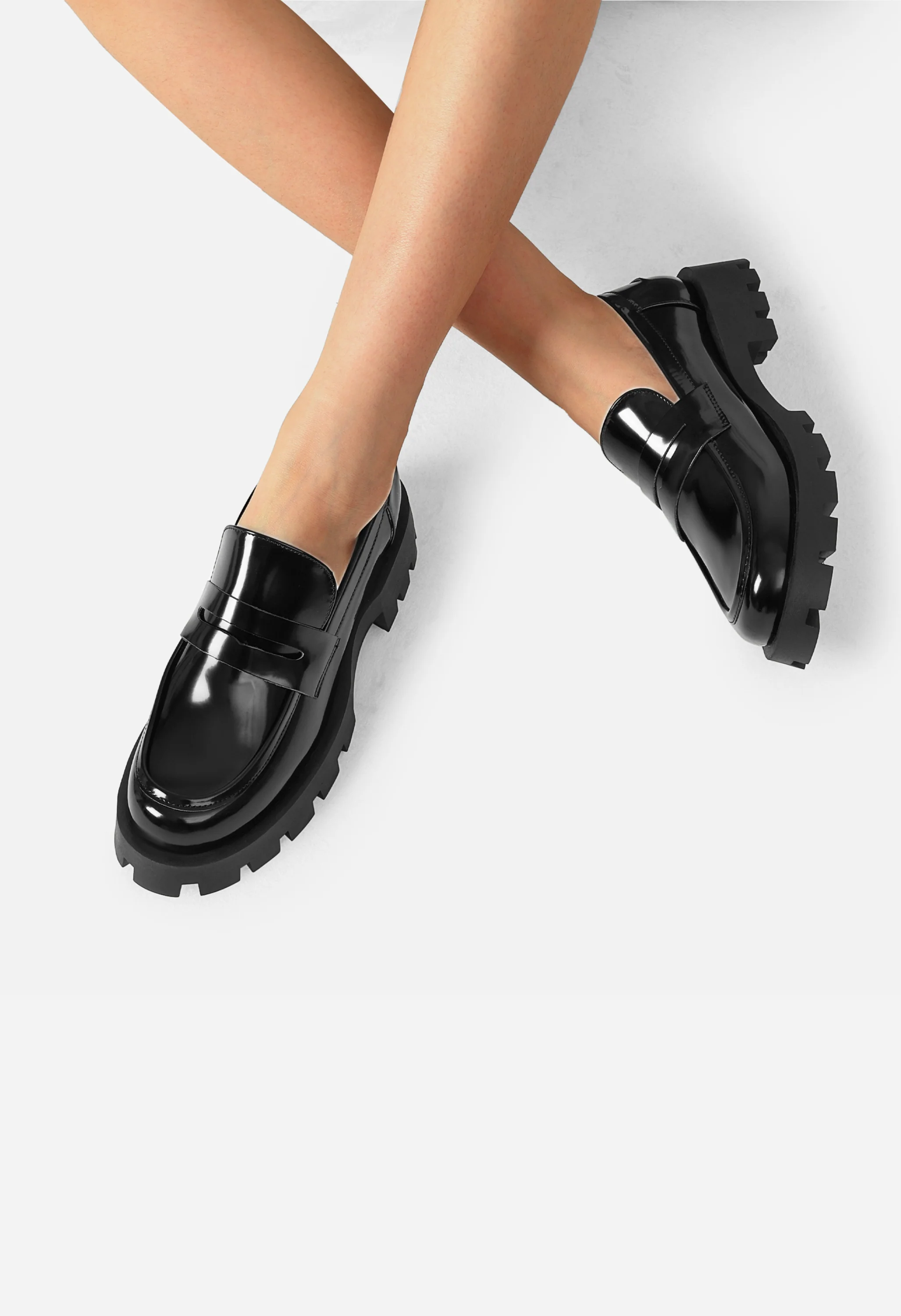 Women's Lug Sole Platform Penny Loafers - Image 2