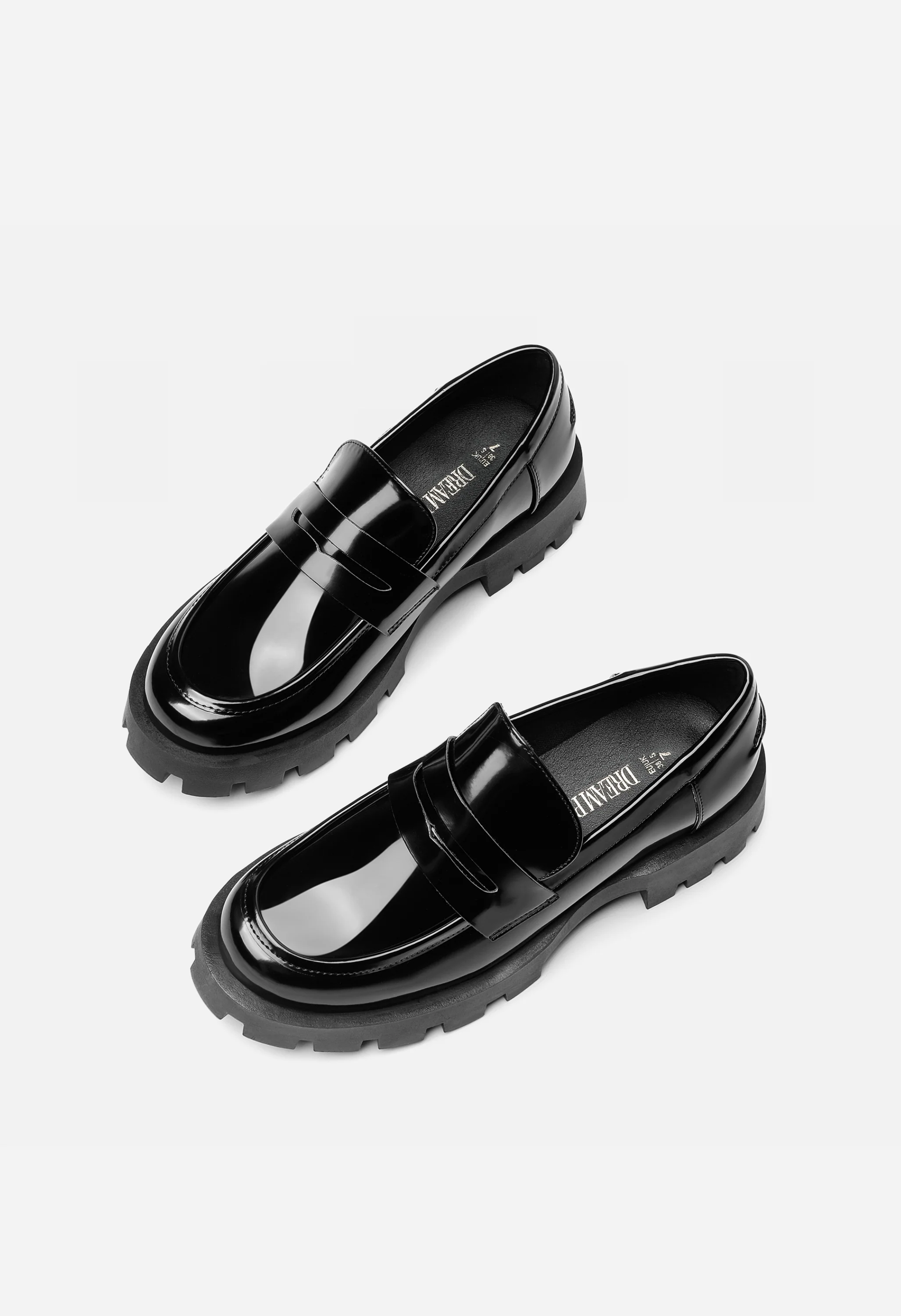 Women's Lug Sole Platform Penny Loafers - Image 4