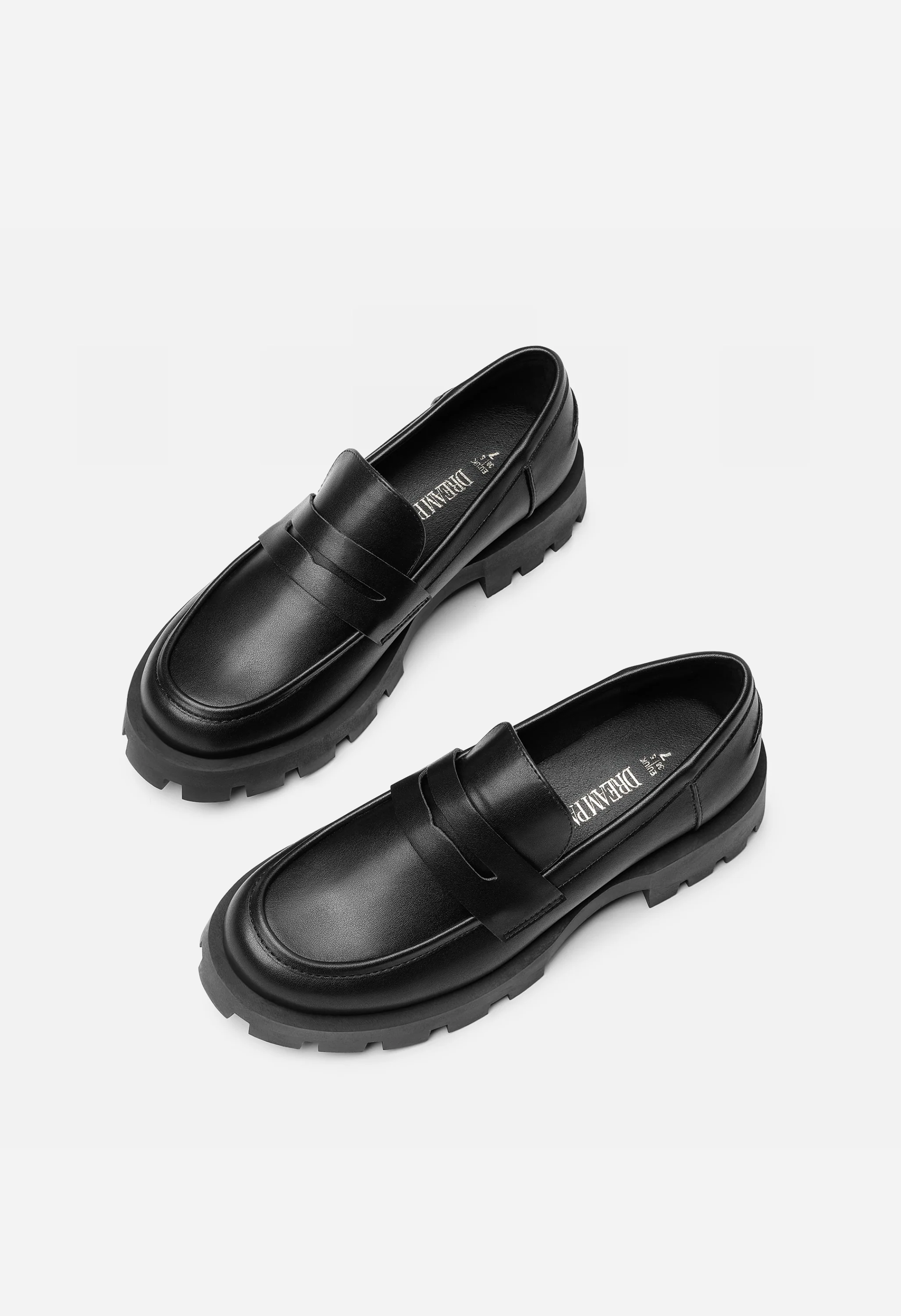 Women's Lug Sole Platform Penny Loafers - Image 4