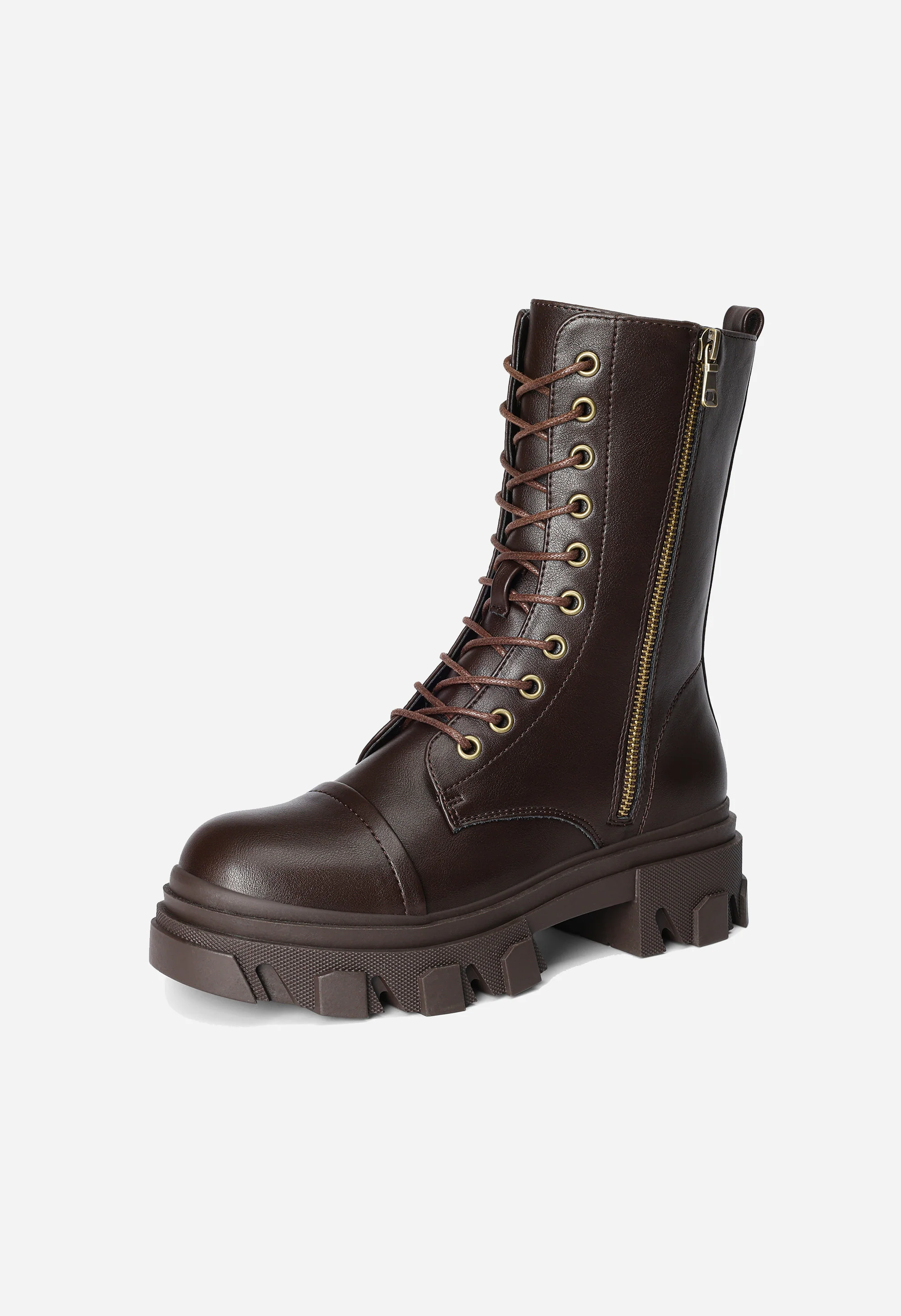 Women's Mid Calf Combat Boots - Image 5