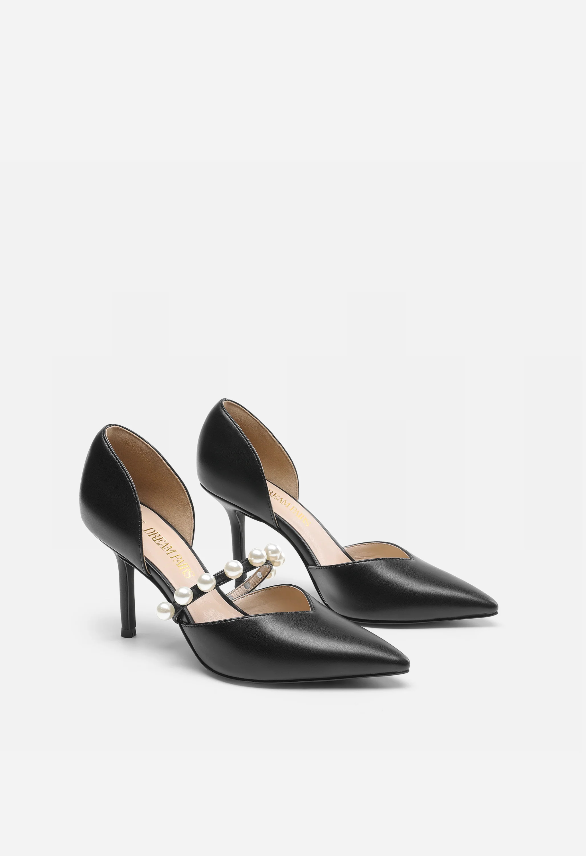 Women's Pearl Pointed Toe D'Orsay Stiletto Pumps - Image 2