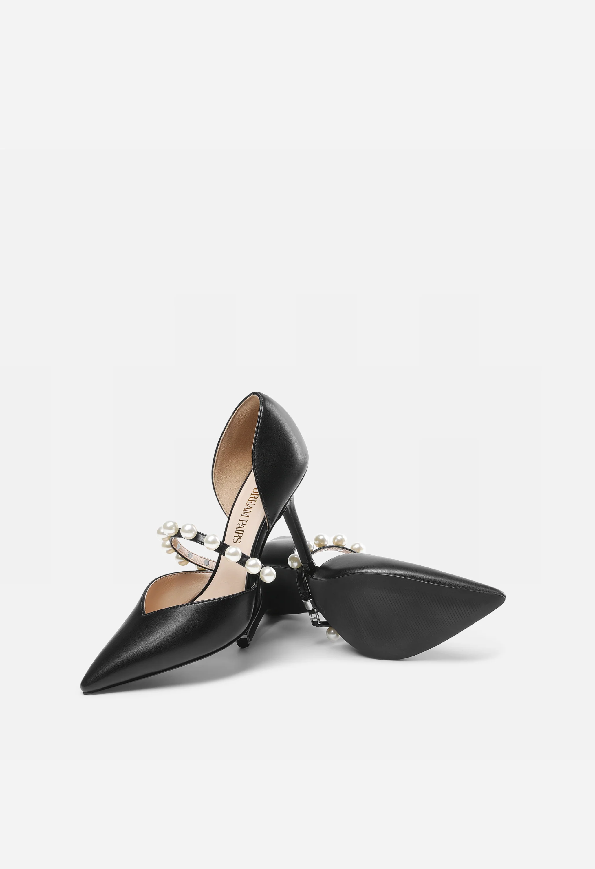 Women's Pearl Pointed Toe D'Orsay Stiletto Pumps - Image 3