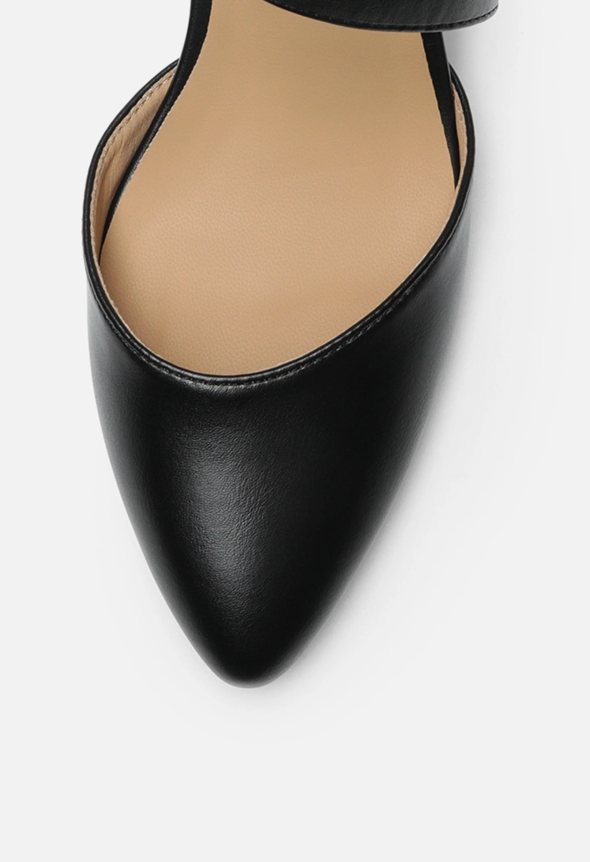Women's Pointed Toe Chunky Heel Pumps with Ankle Strap - Image 5