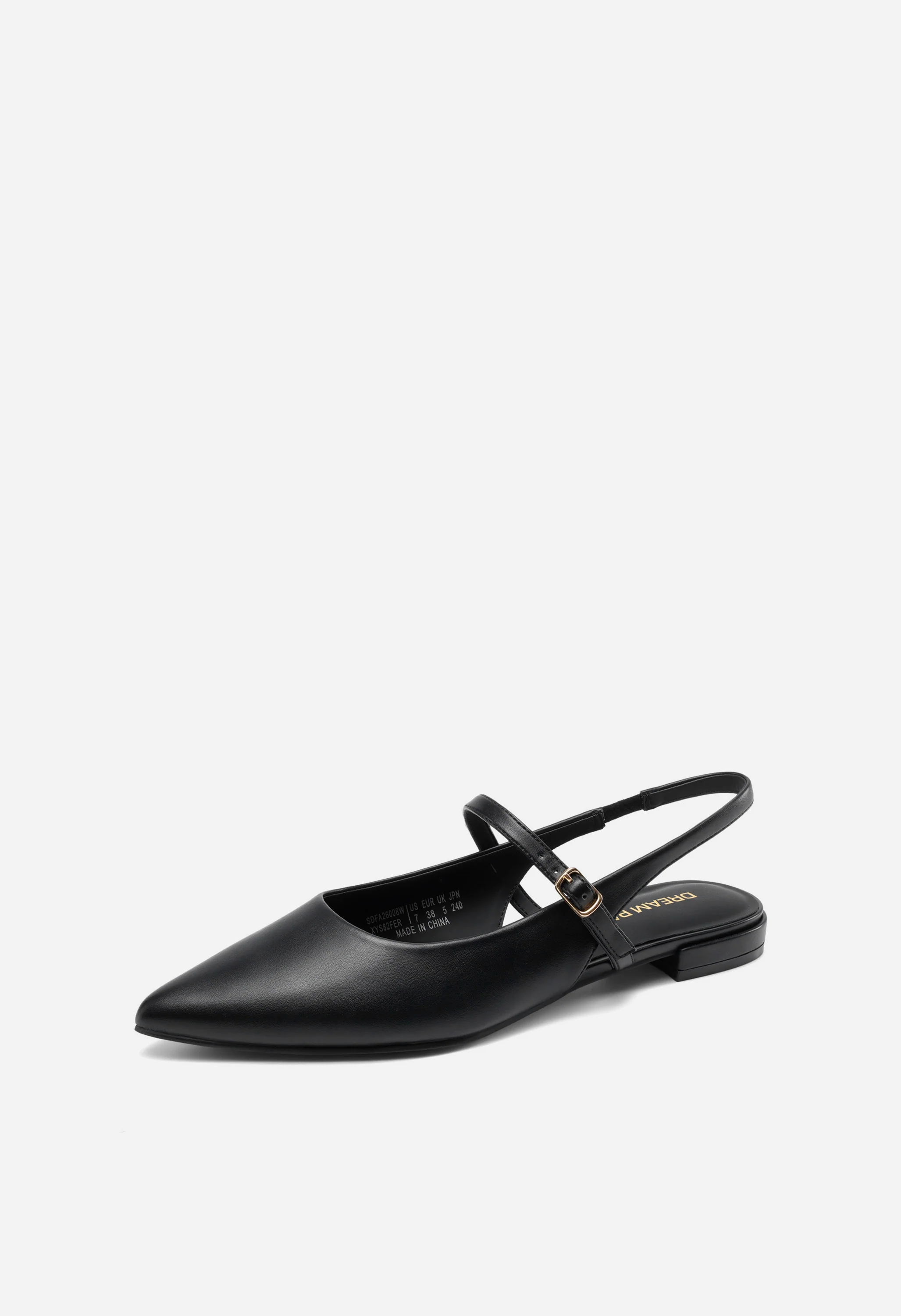 Pointed-Toe Flat Slingback Shoes - Image 3