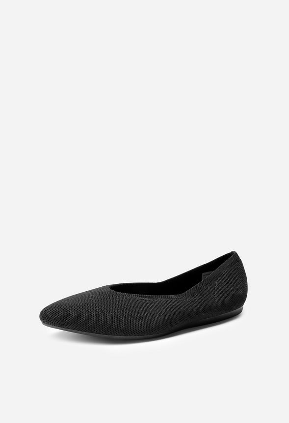 Women's Pointed Toe Knit Slip-On Flats - Image 10