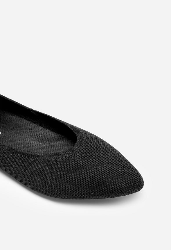 Women's Pointed Toe Knit Slip-On Flats - Image 7