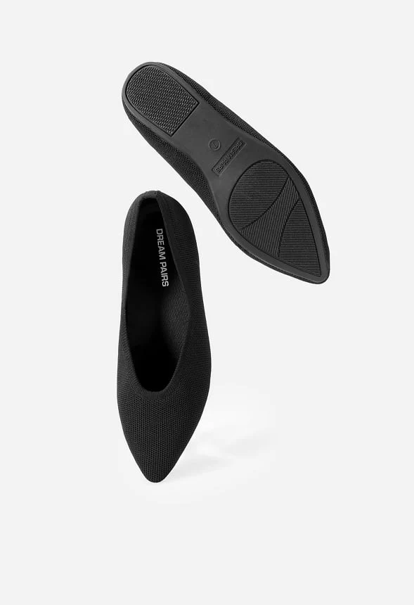 Women's Pointed Toe Knit Slip-On Flats - Image 8