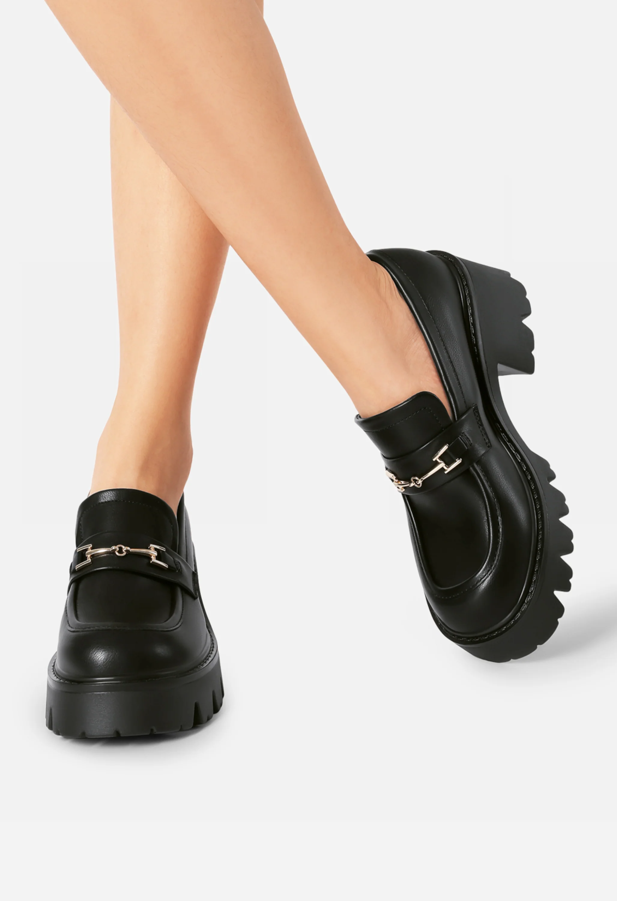 Women’s Preppy Y2K Chunky Heel Loafers - Image 7